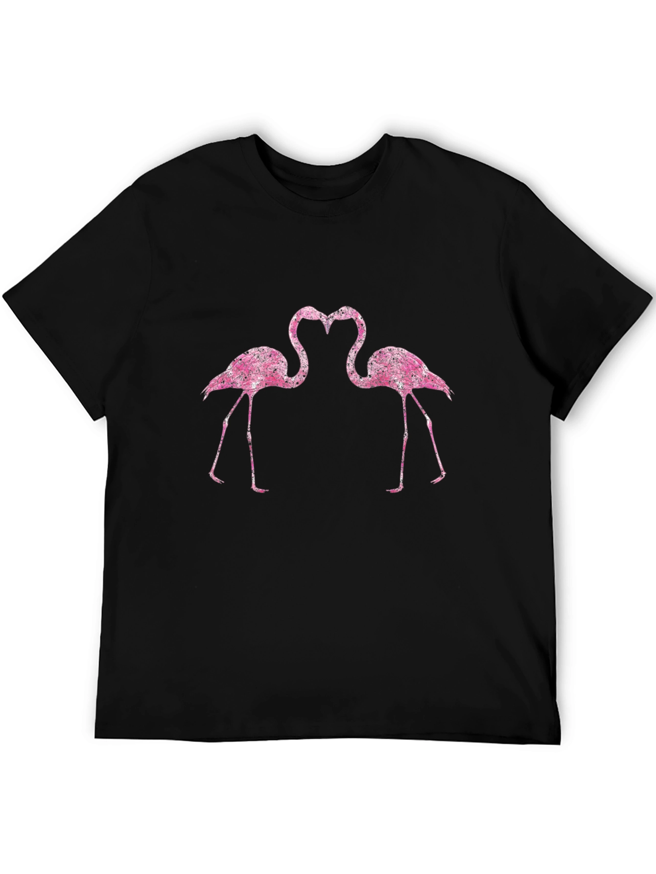 Flamingo Love Black T-Shirt