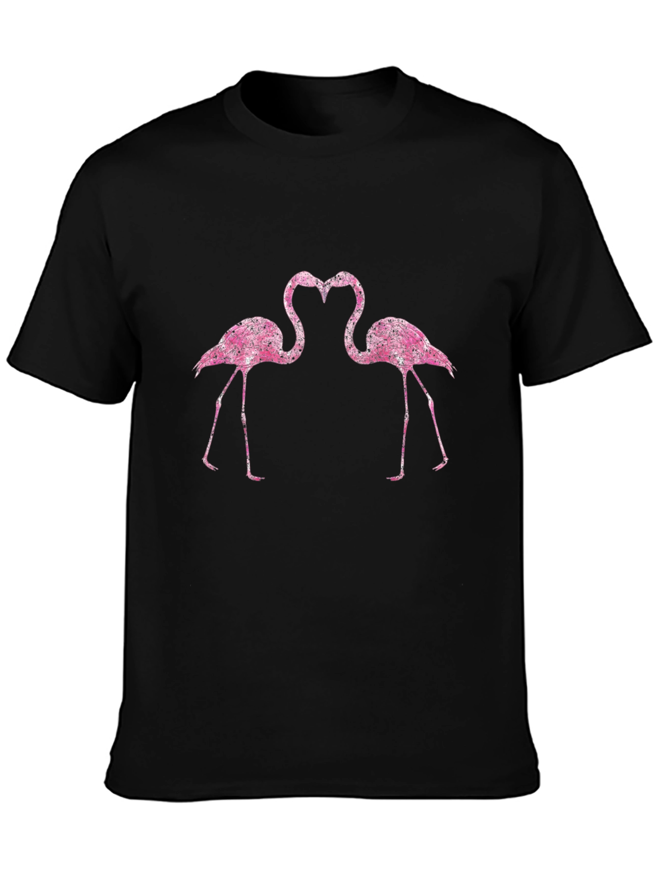 Flamingo Love Black T-Shirt