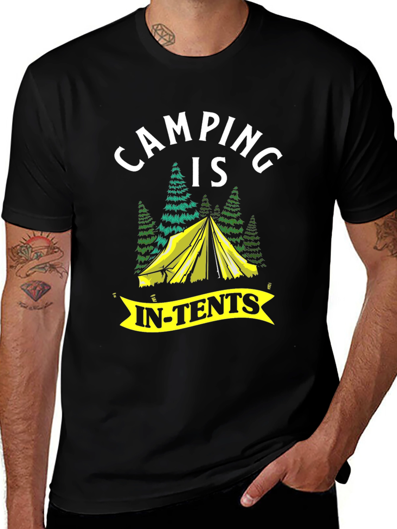 Camping Is In-Tents Graphic T-Shirt