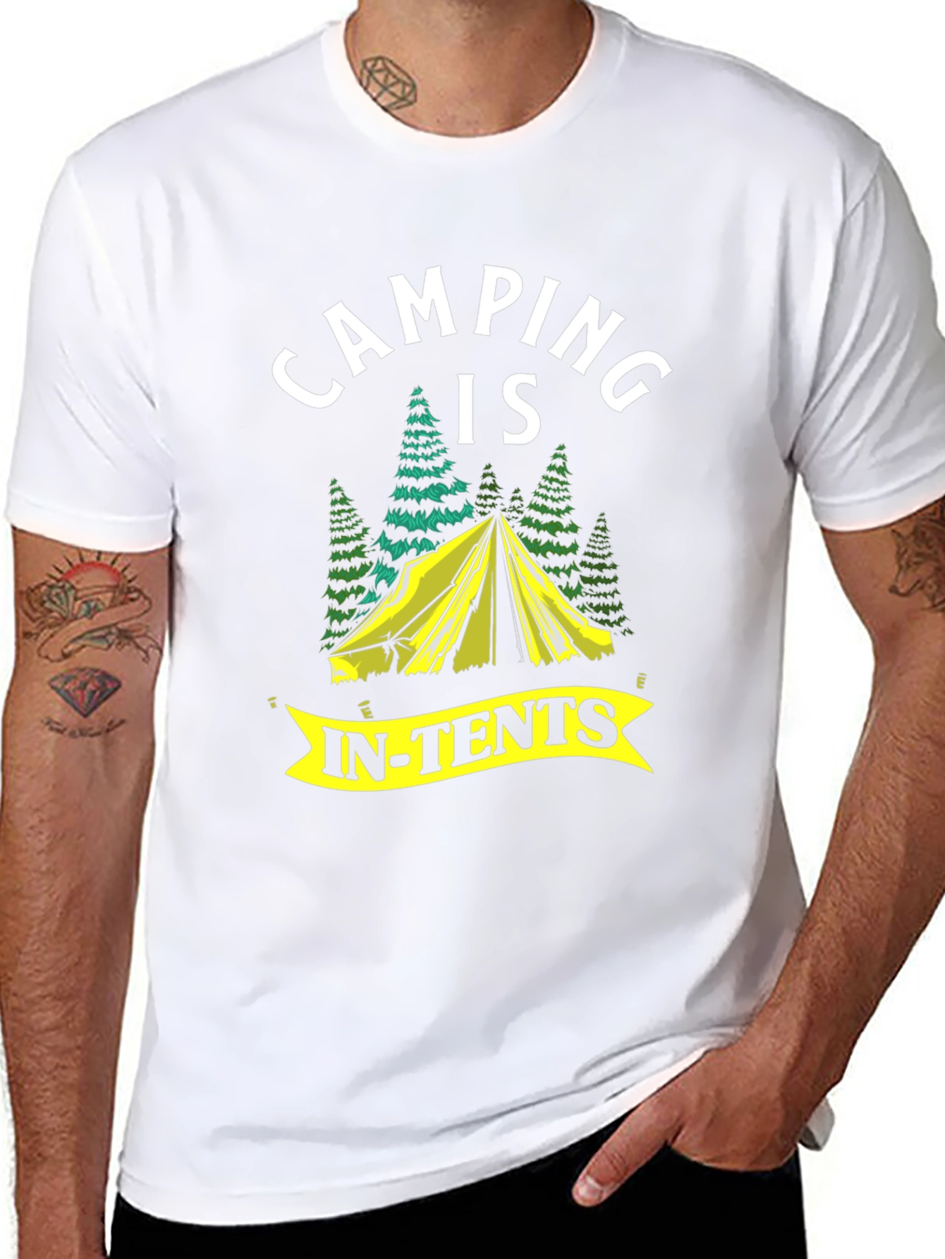 Camping Is In-Tents Graphic T-Shirt