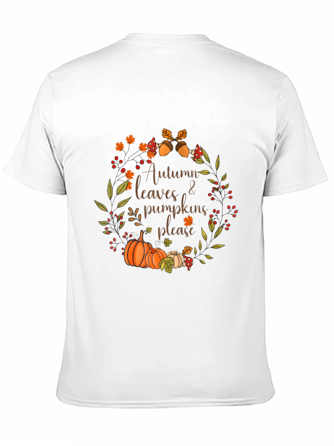 Autumn Leaves & Pumpkins T-Shirt