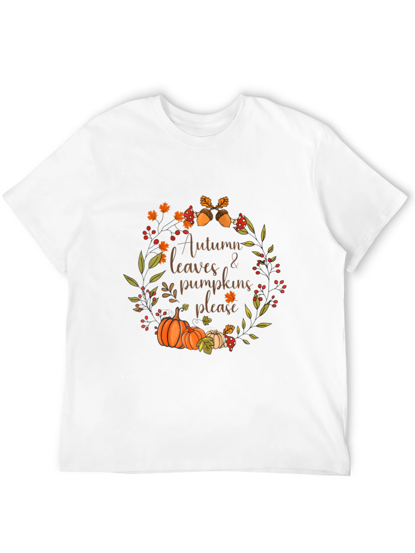 Autumn Leaves & Pumpkins T-Shirt