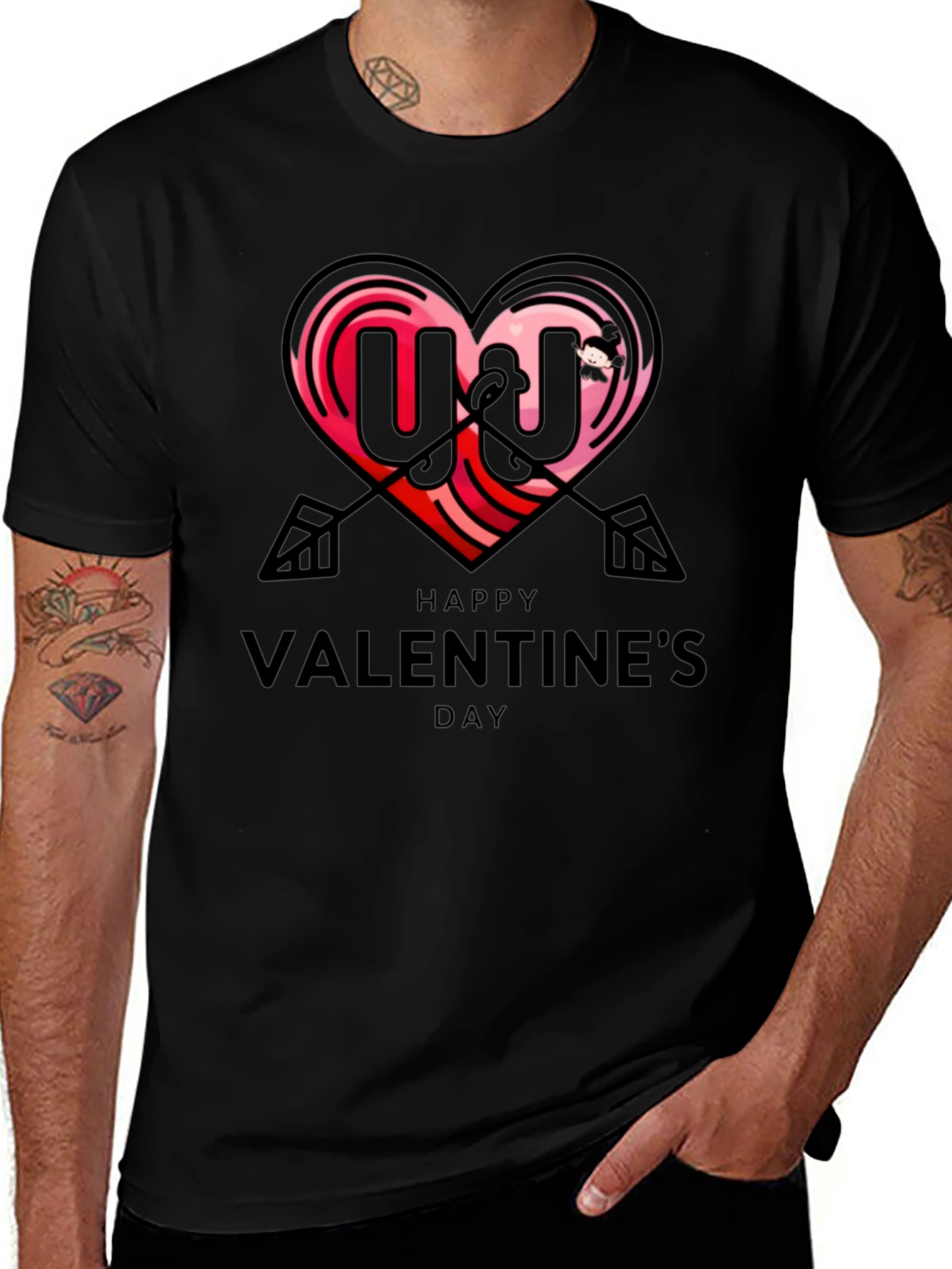 Happy Valentines Day Graphic T-Shirt