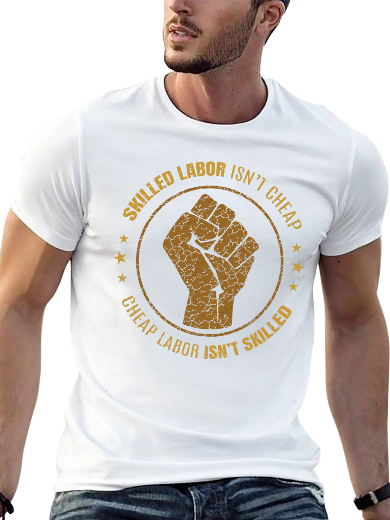 Skilled Labor Fist Graphic Black T-Shirt