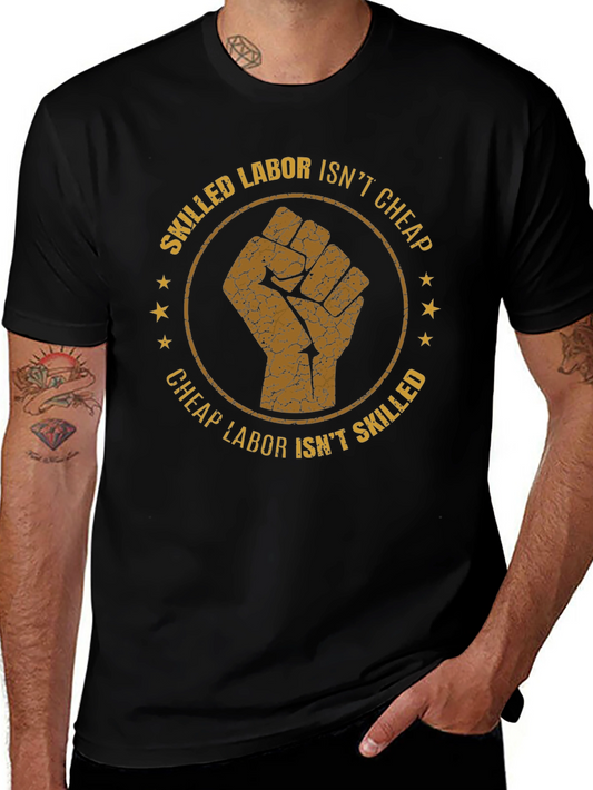 Skilled Labor Fist Graphic Black T-Shirt