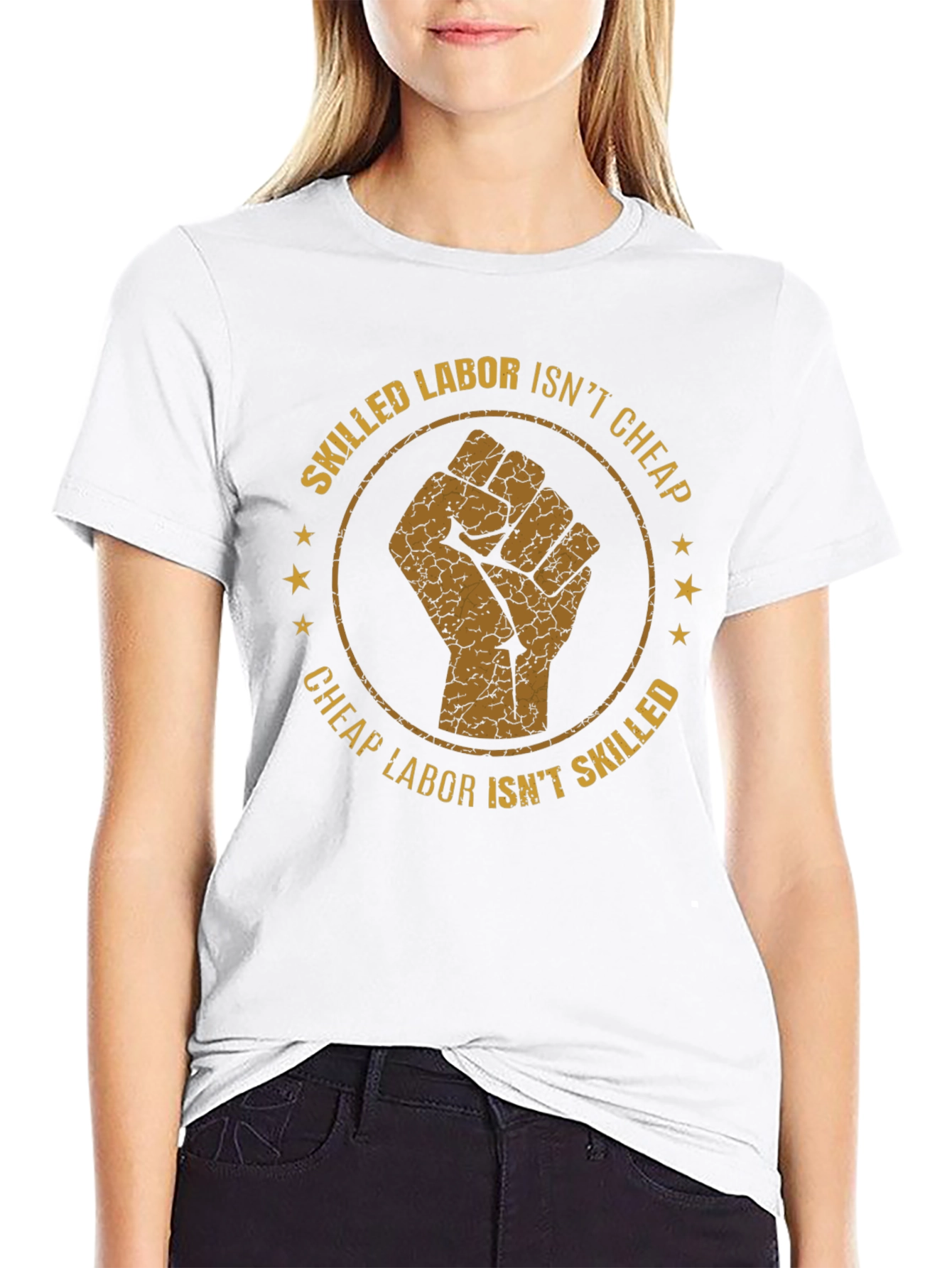Skilled Labor Fist Graphic Black T-Shirt
