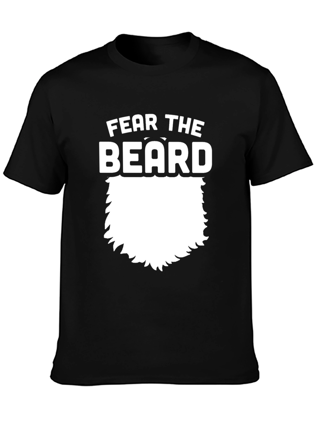 Fear The Beard Graphic Tee - Black Cotton T-Shirt