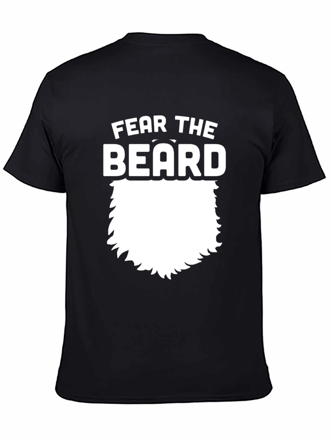Fear The Beard Graphic Tee - Black Cotton T-Shirt