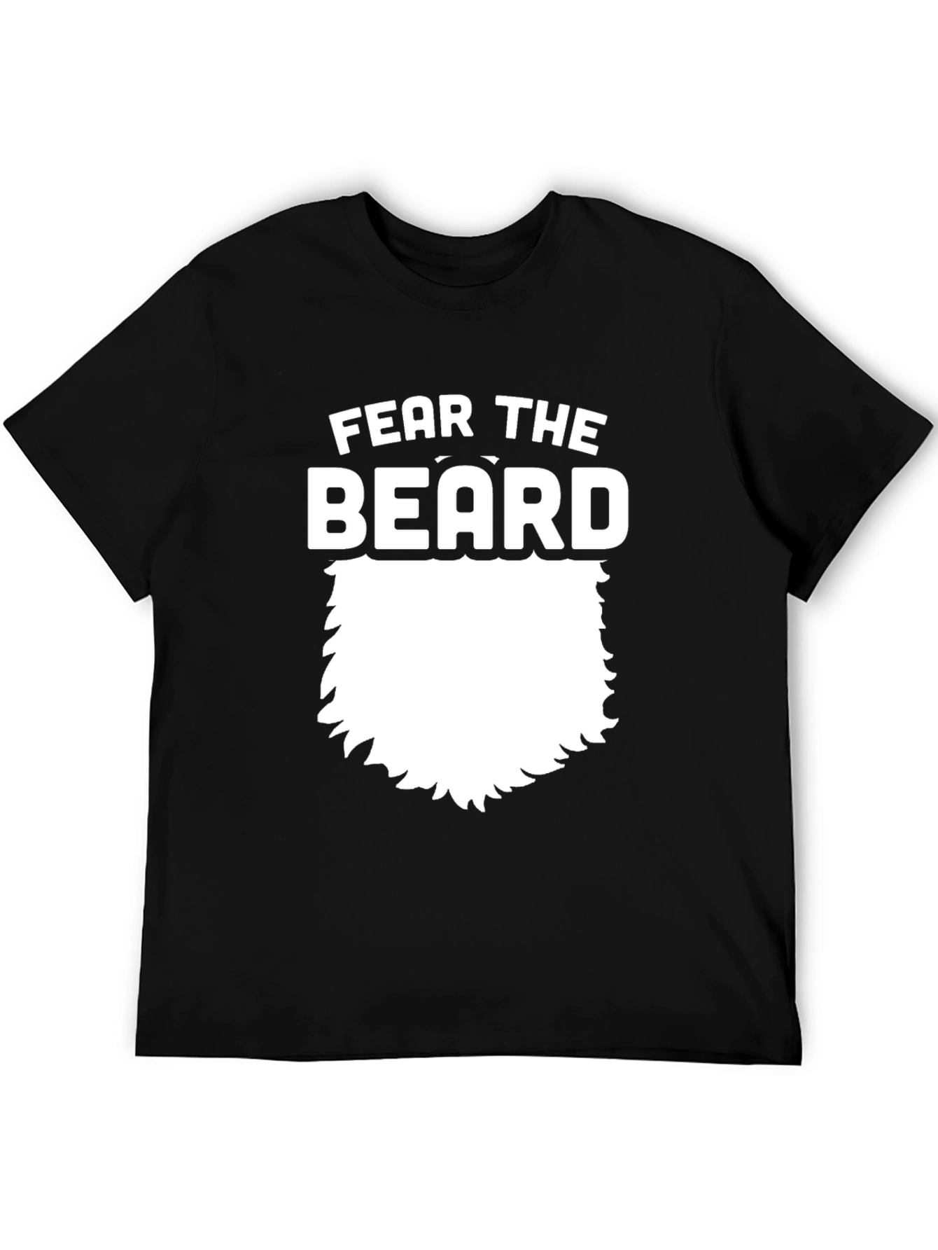 Fear The Beard Graphic Tee - Black Cotton T-Shirt