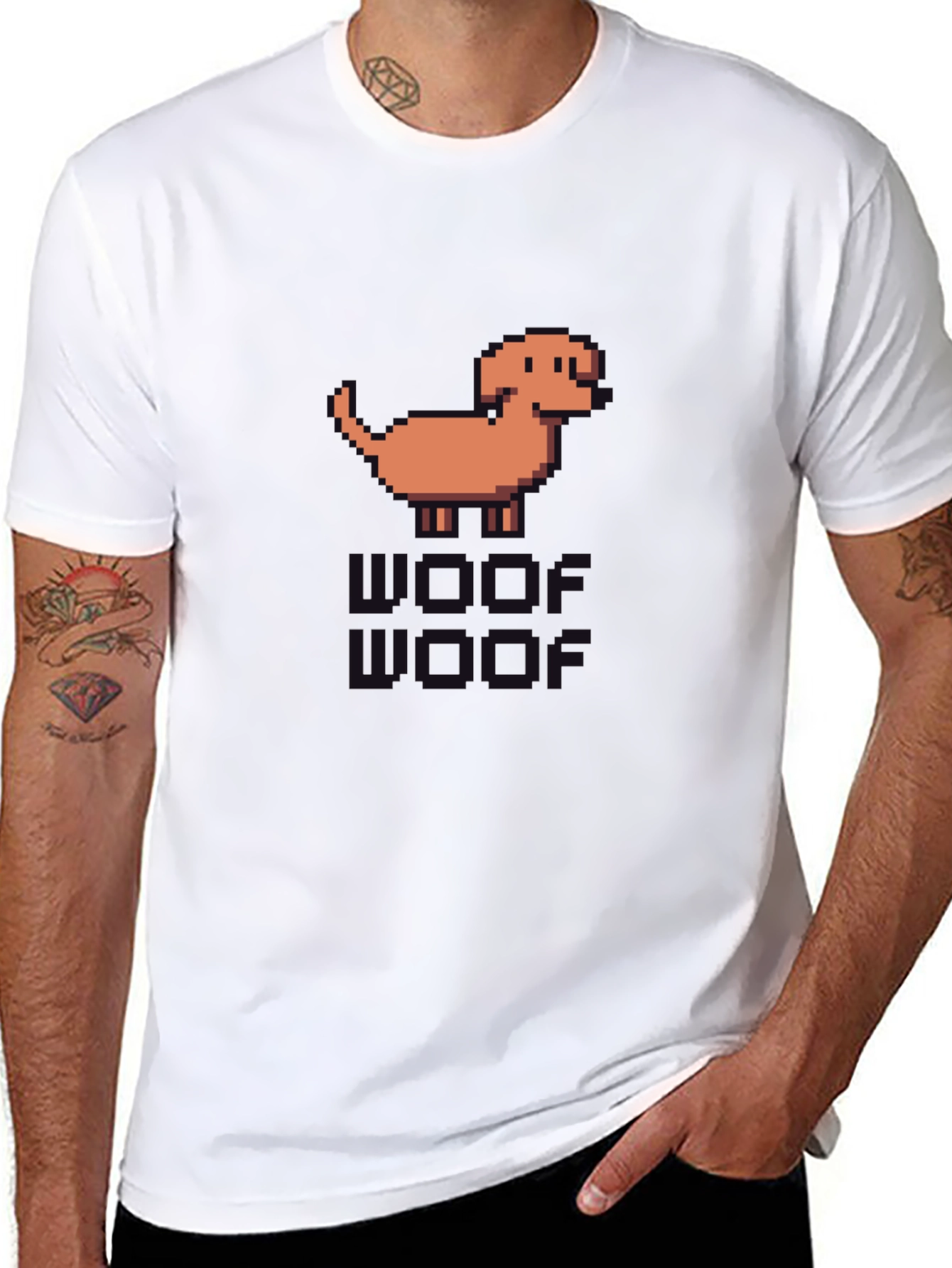 Pixel Dog T-Shirt - Retro Gaming Style