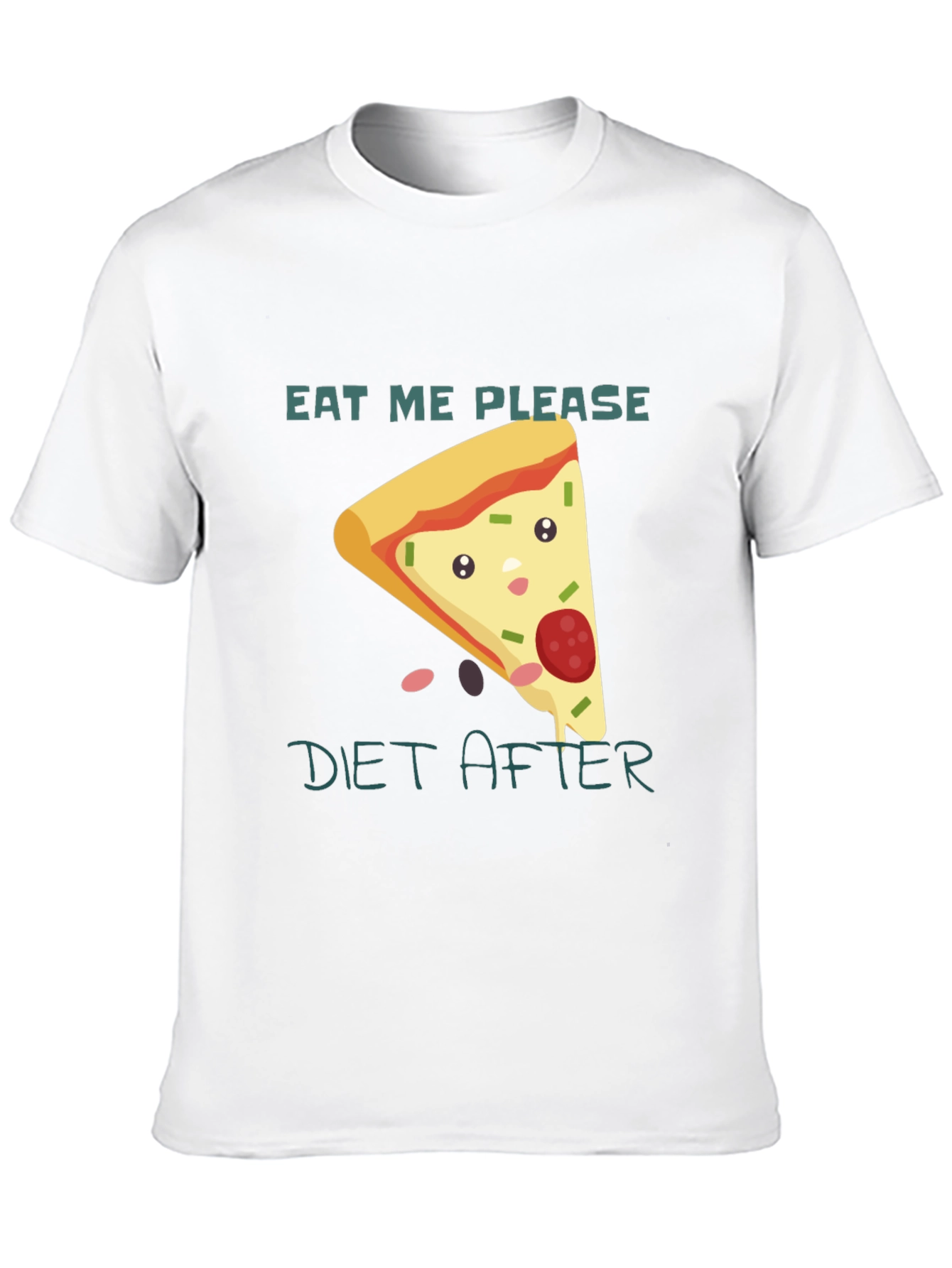 Eat Me Please Diet After Pizza Graphic Tee