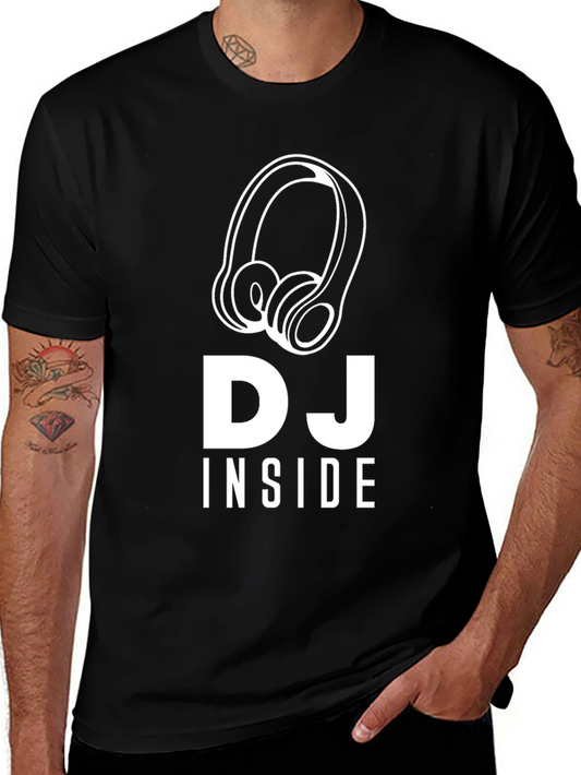 DJ Inside Black Graphic Tee