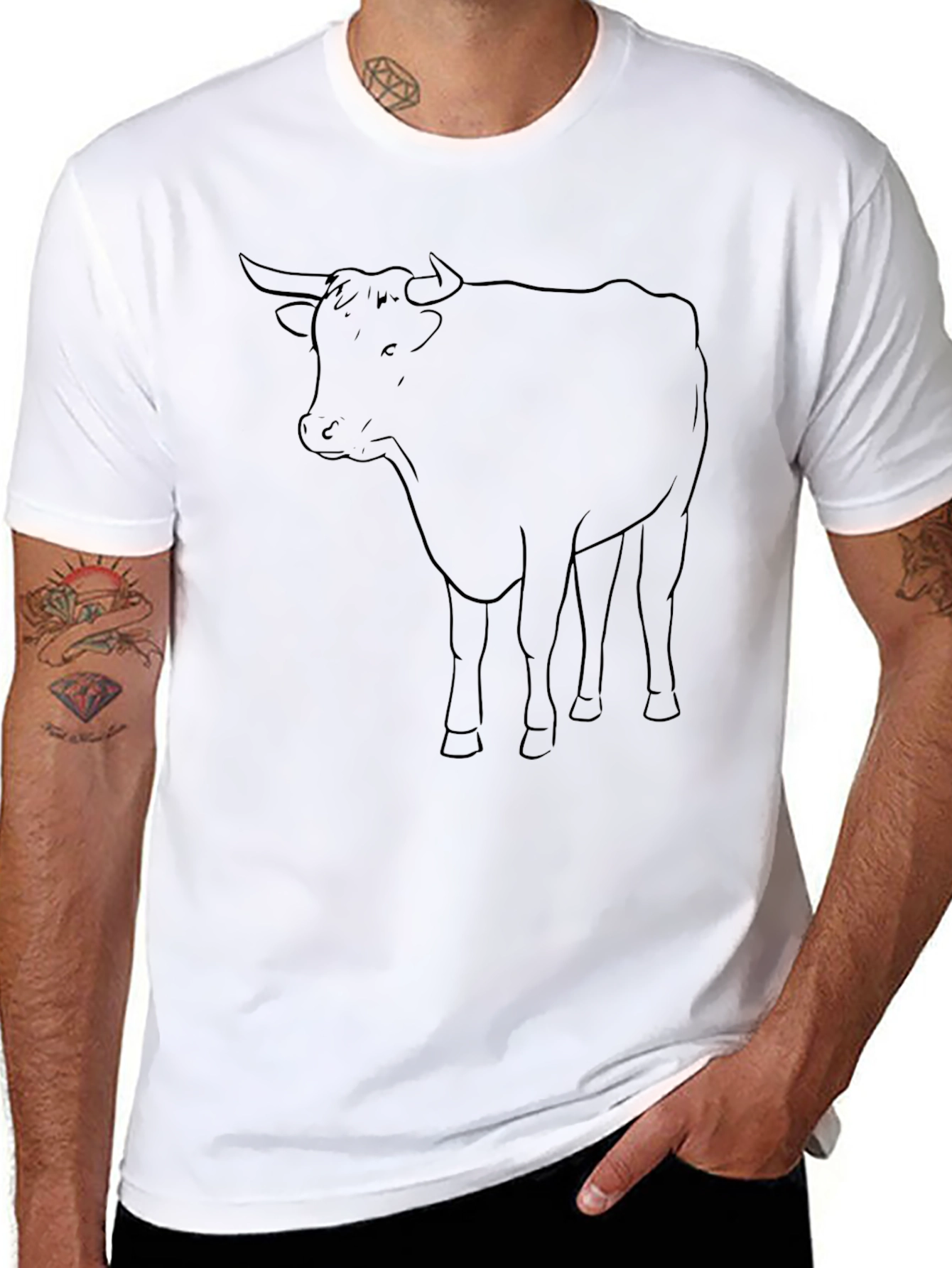 Bull Graphic Tee - Mens Black T-Shirt