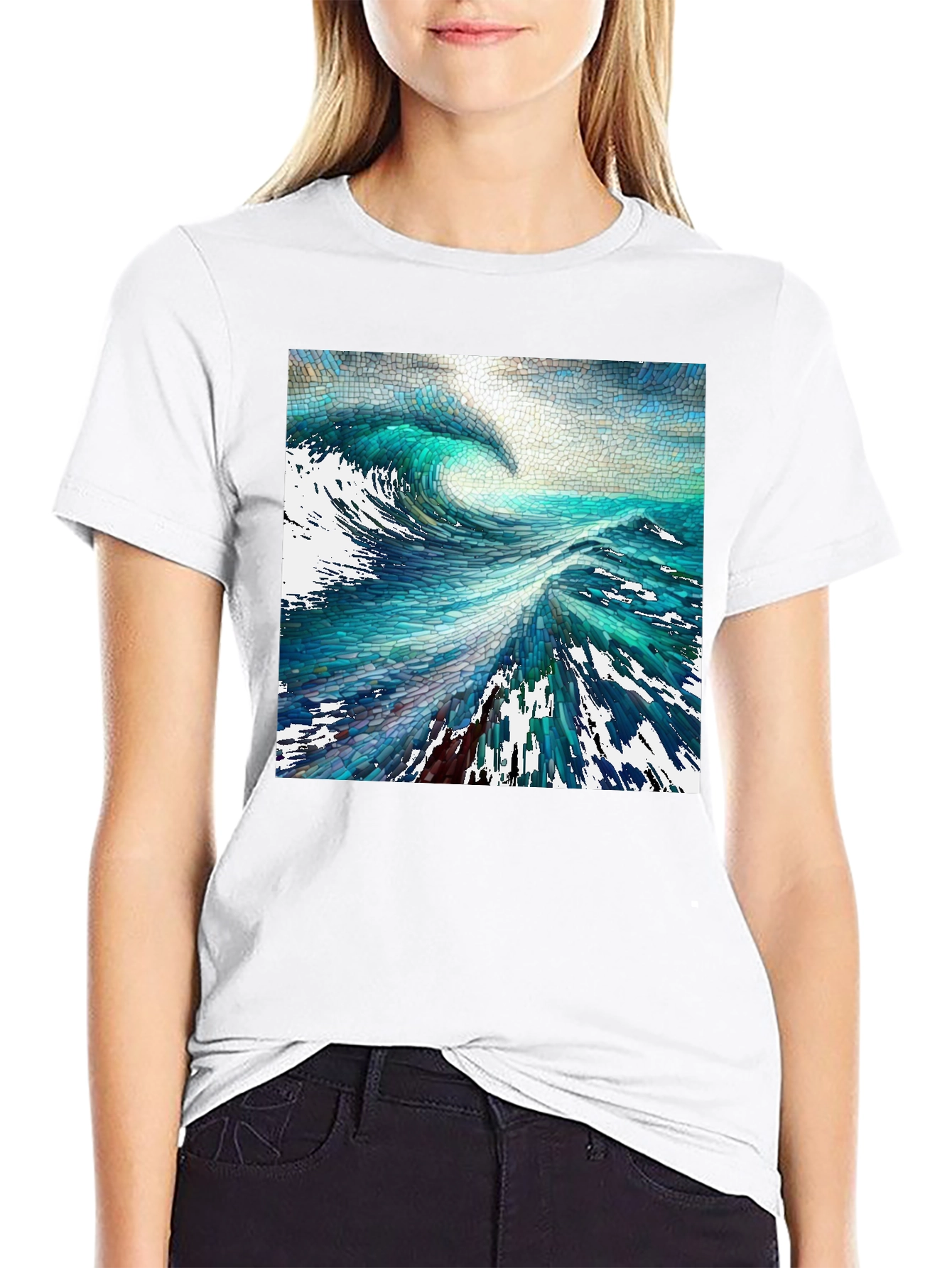 Ocean Wave Art Graphic Tee