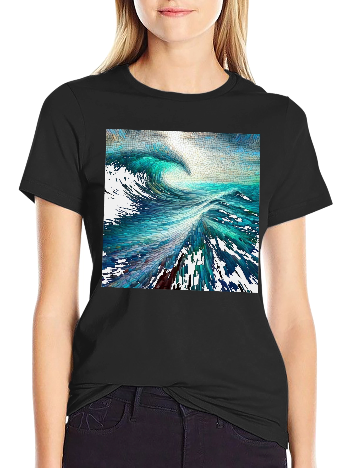 Ocean Wave Art Graphic Tee