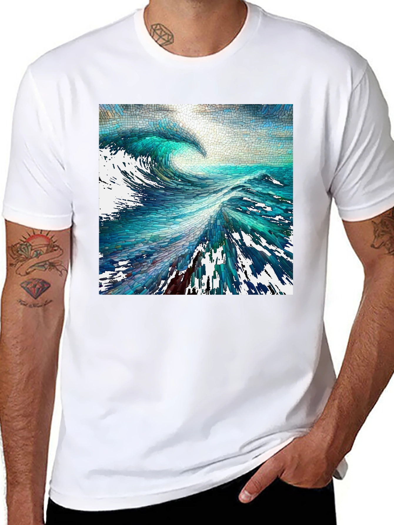 Ocean Wave Art Graphic Tee