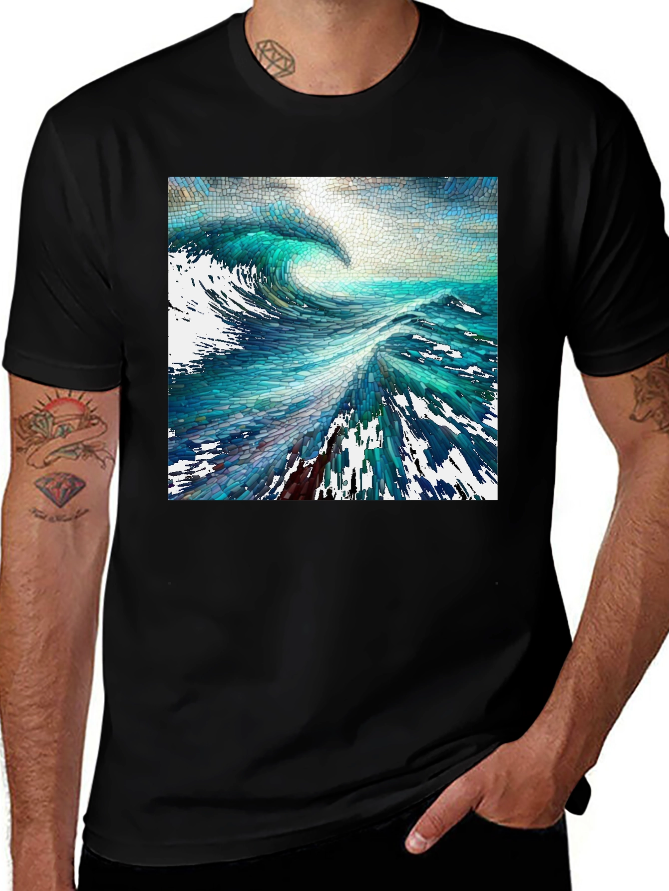 Ocean Wave Art Graphic Tee