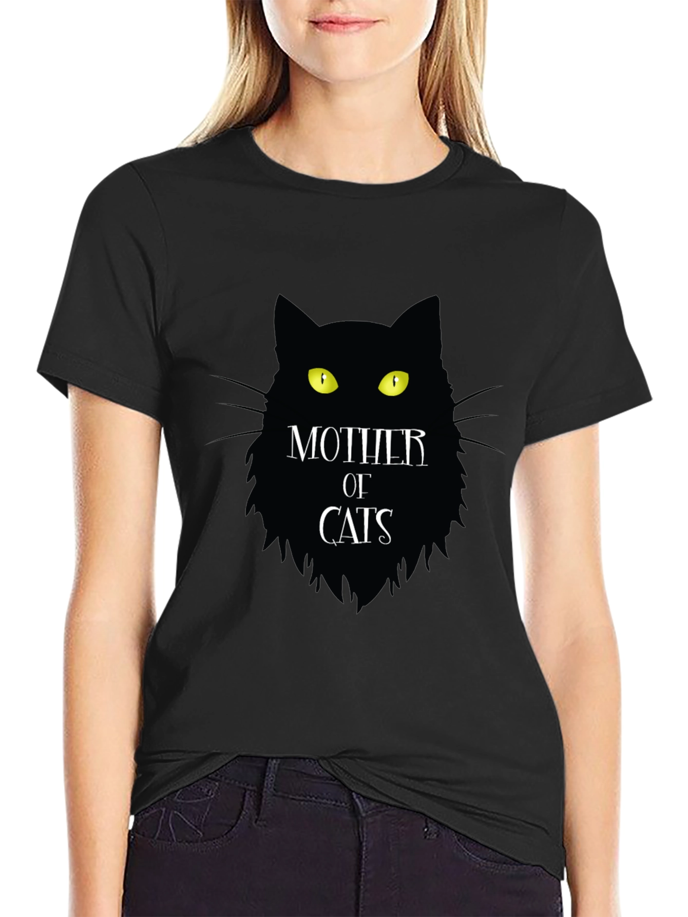 Mother of Cats T-Shirt Black Novelty Tee