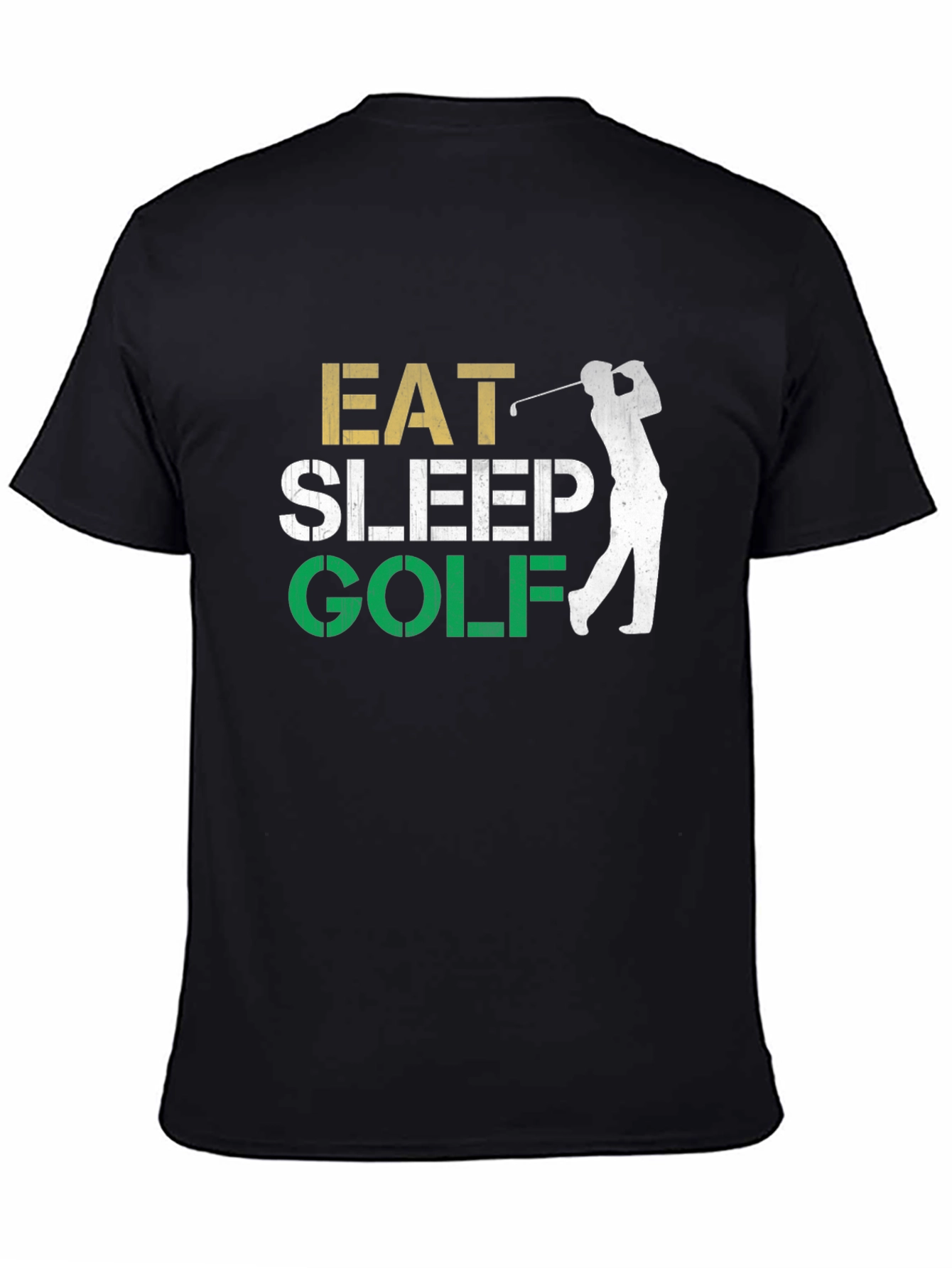 Eat Sleep Golf Black Graphic Tee