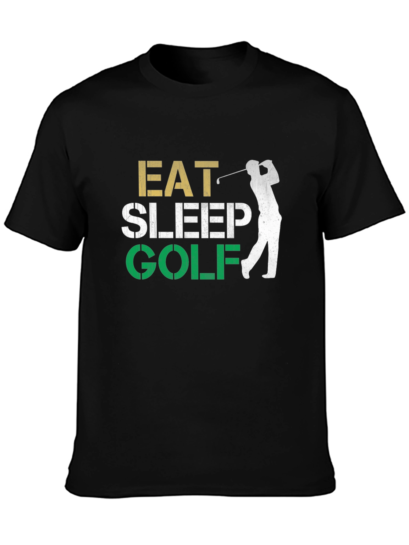 Eat Sleep Golf Black Graphic Tee