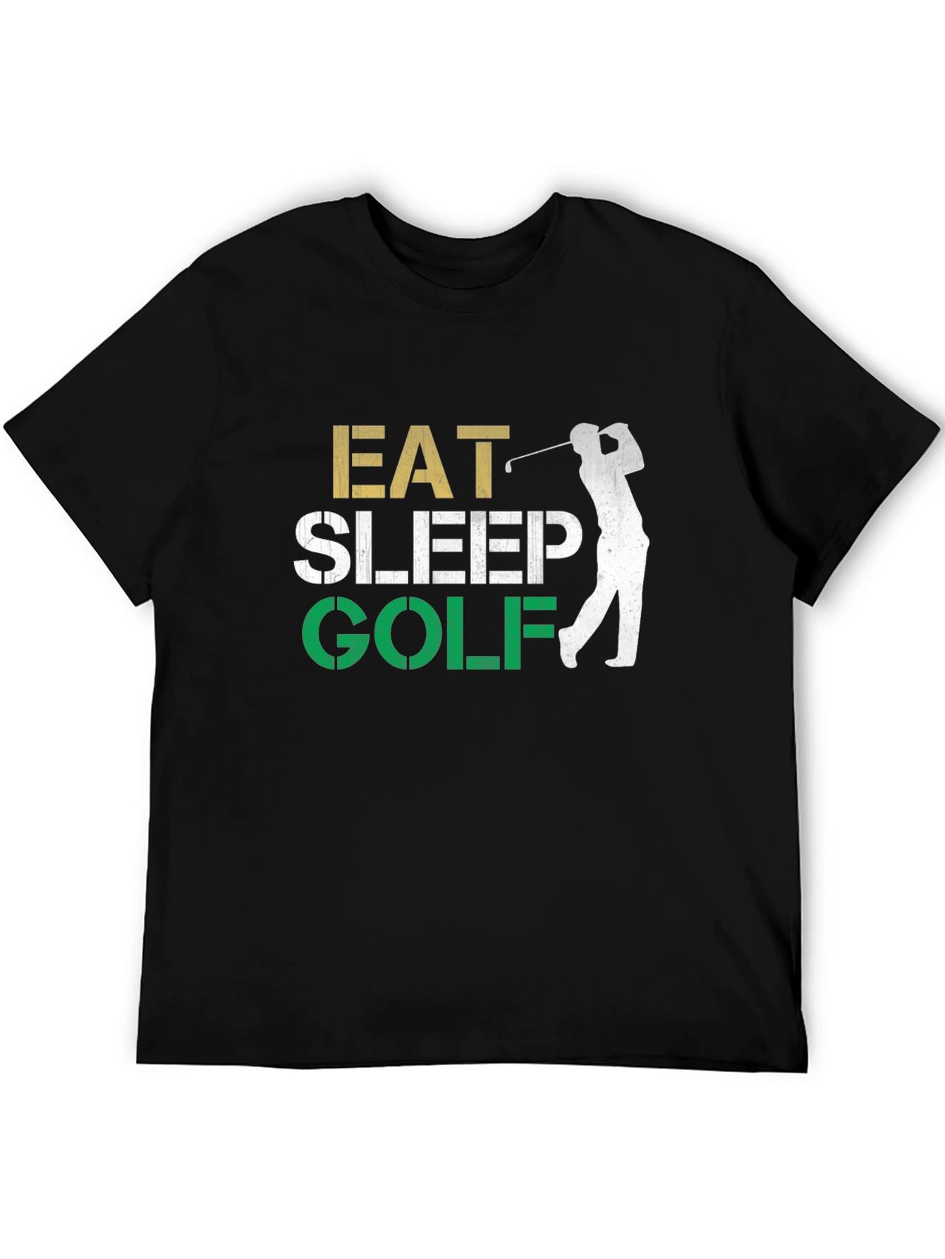 Eat Sleep Golf Black Graphic Tee