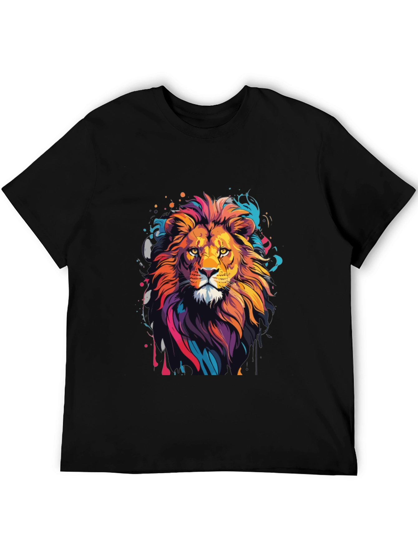 Lion Graphic Tee - Mens Black T-Shirt