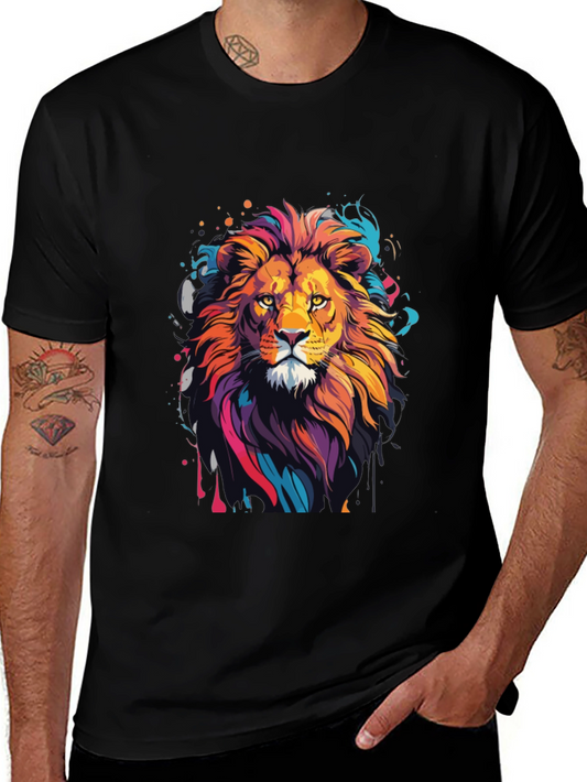 Lion Graphic Tee - Mens Black T-Shirt