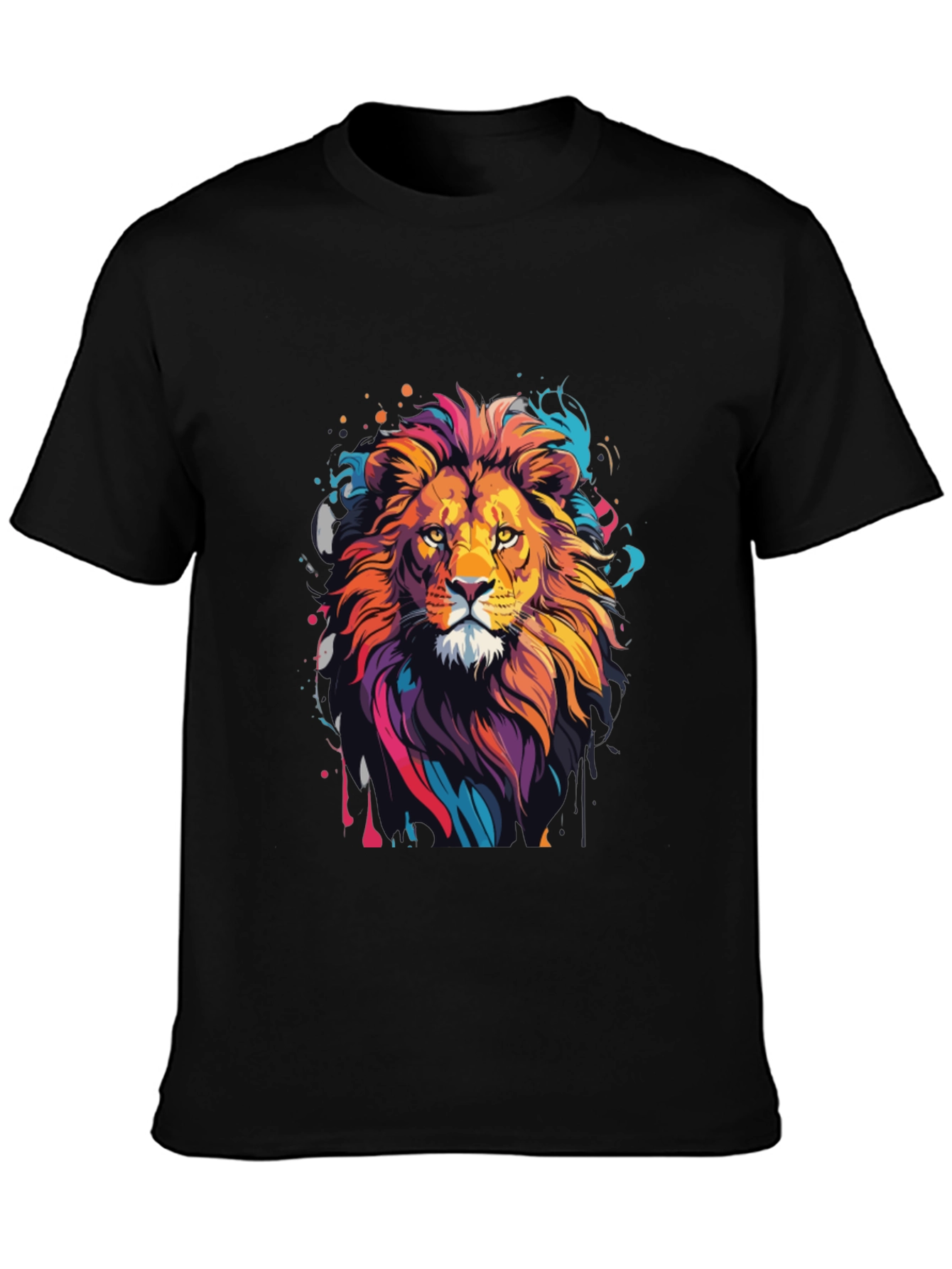Lion Graphic Tee - Mens Black T-Shirt