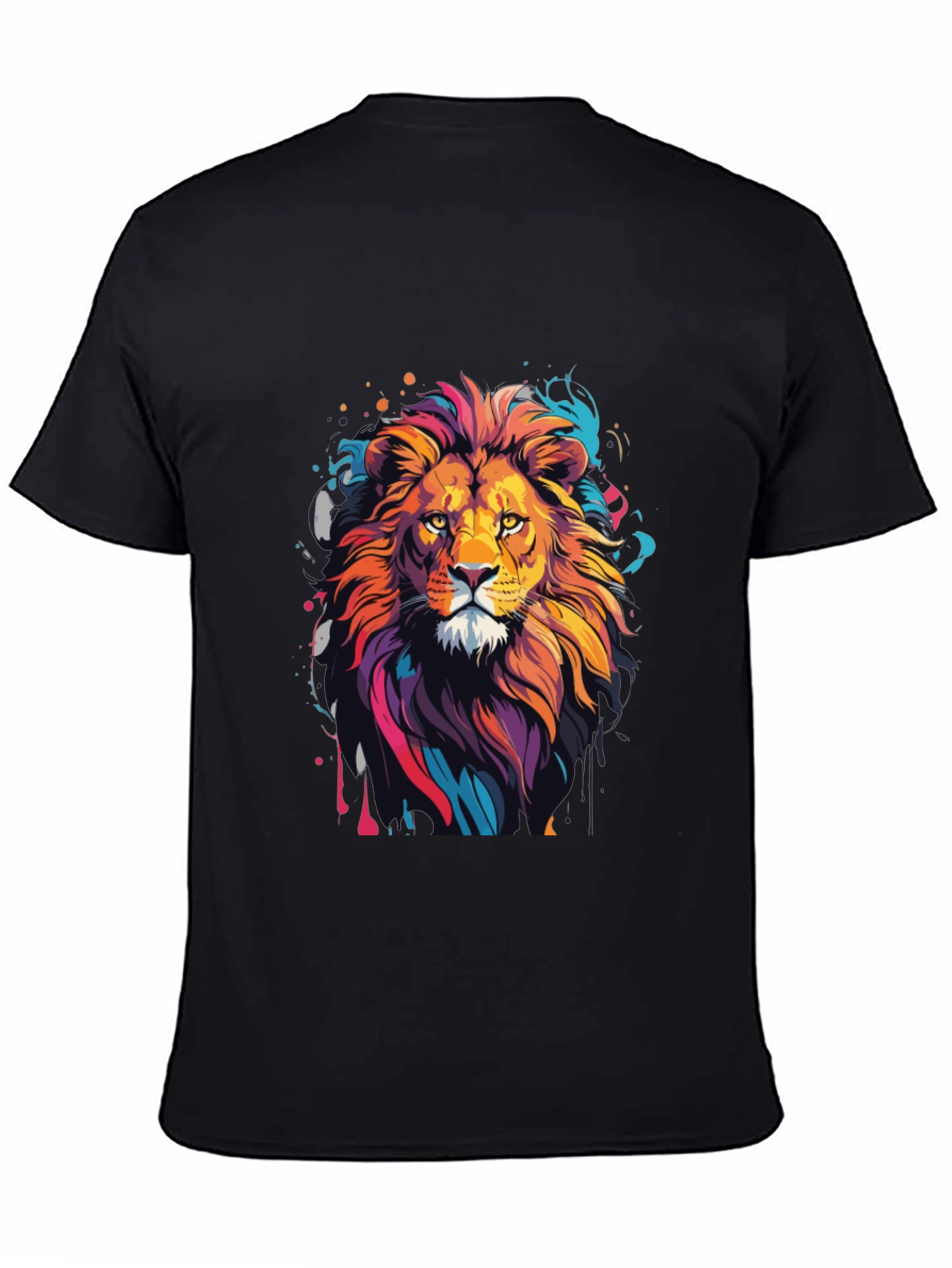 Lion Graphic Tee - Mens Black T-Shirt