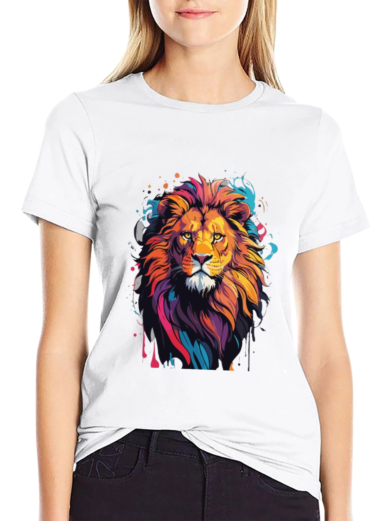 Lion Graphic Tee - Mens Black T-Shirt