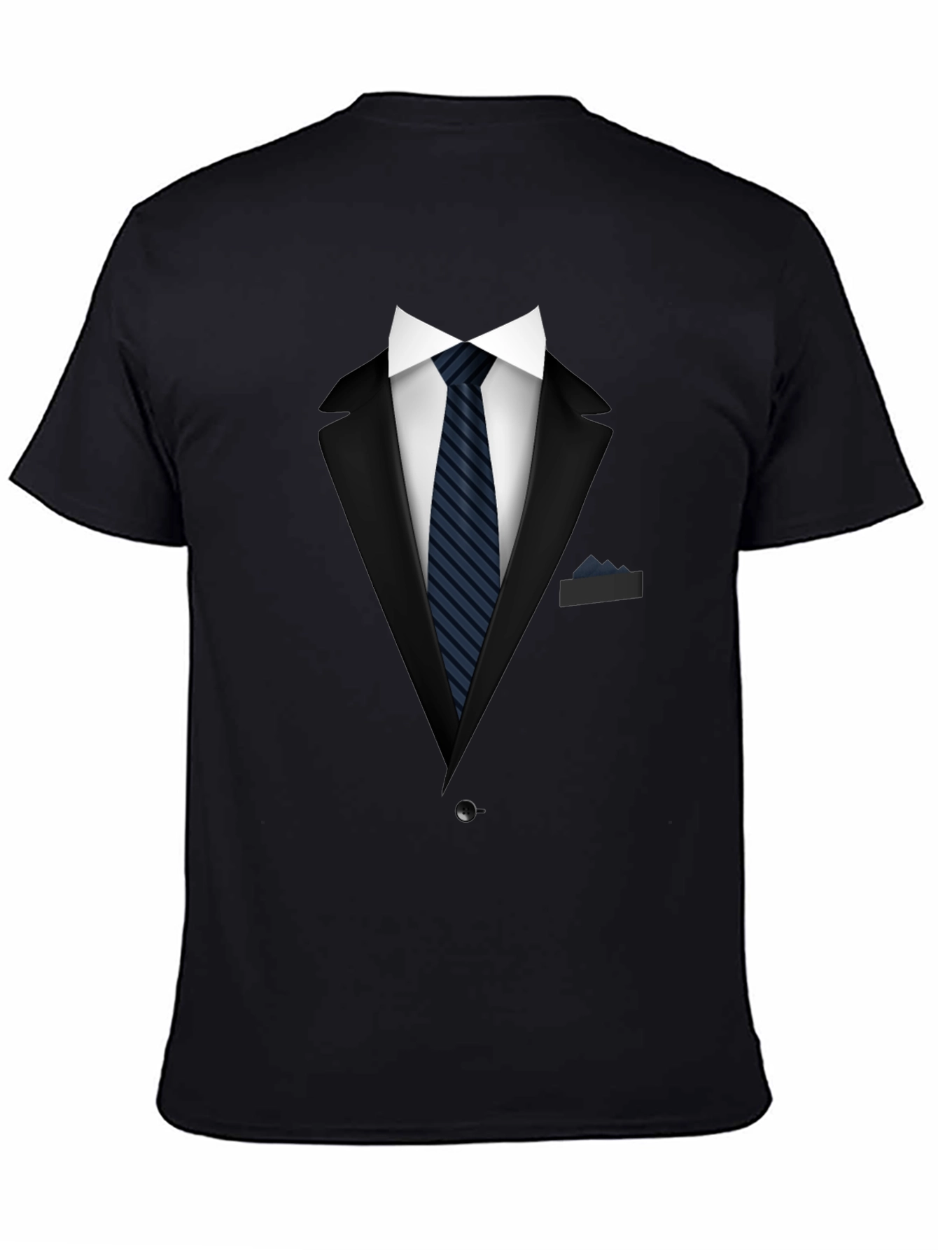 Tuxedo Print Crew Neck T-Shirt - Costume Style Tee