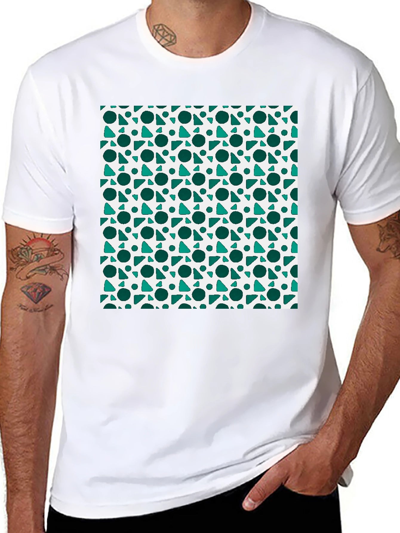 Geometric Pattern Tee - Cool Casual Style