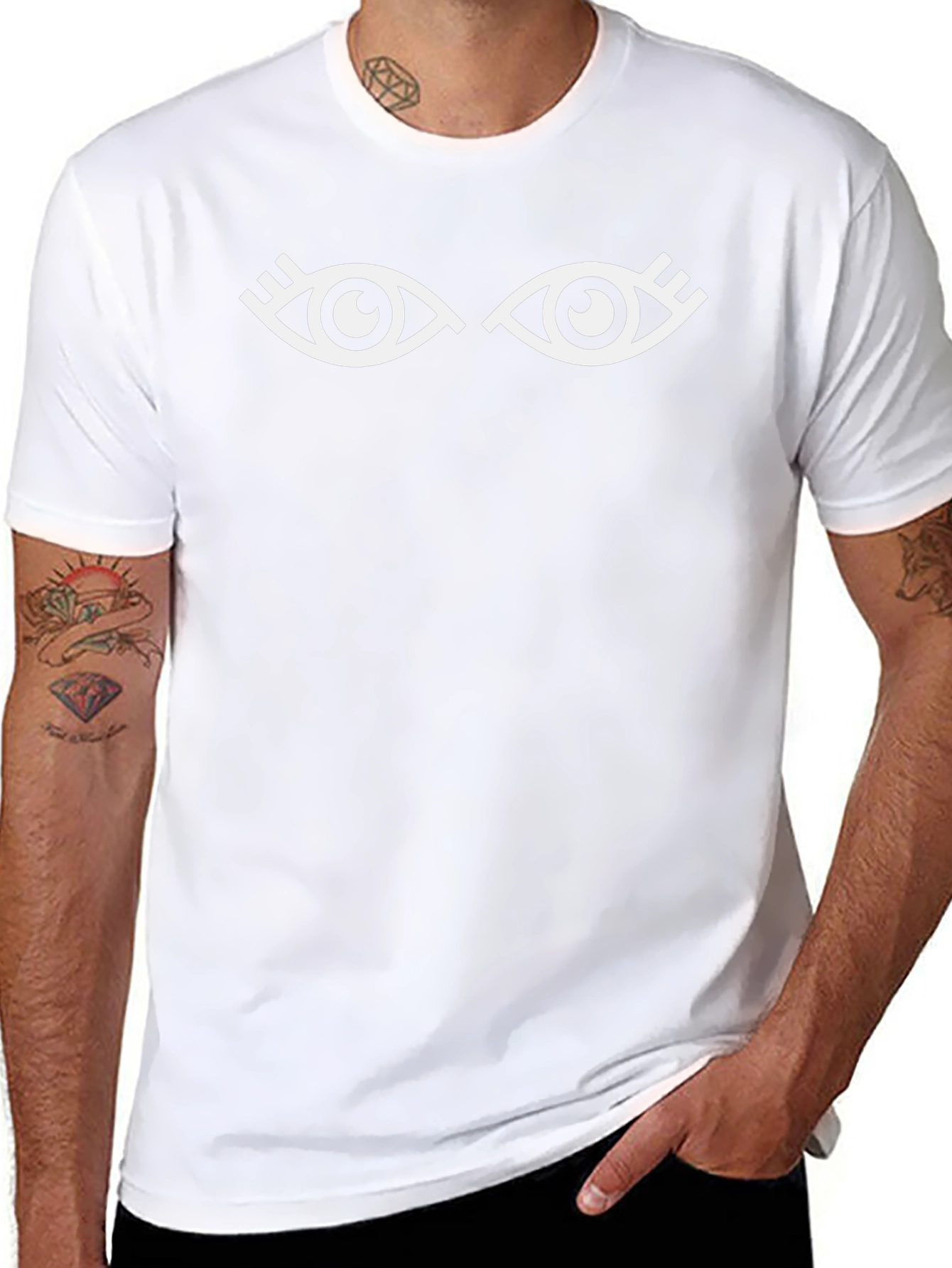 Eye Graphic Tee - Stylish Black Cotton T-Shirt