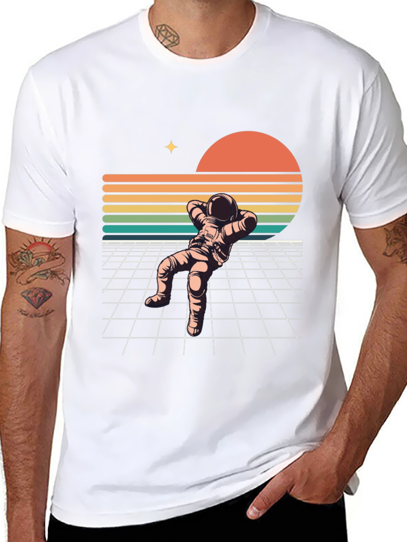 Retro Spaceman Relaxing T-Shirt