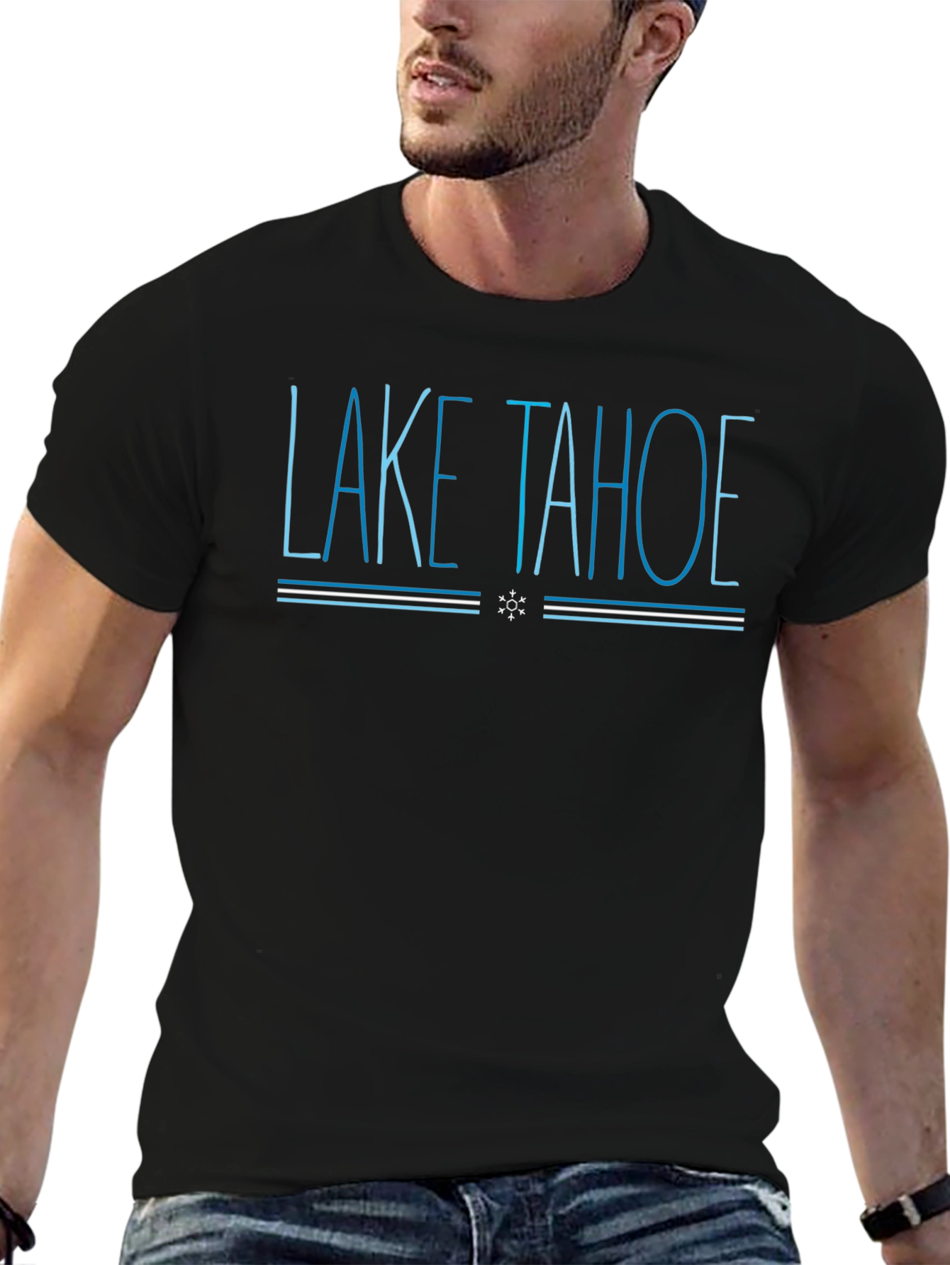 Lake Tahoe Graphic Tee - Cool Blue Design