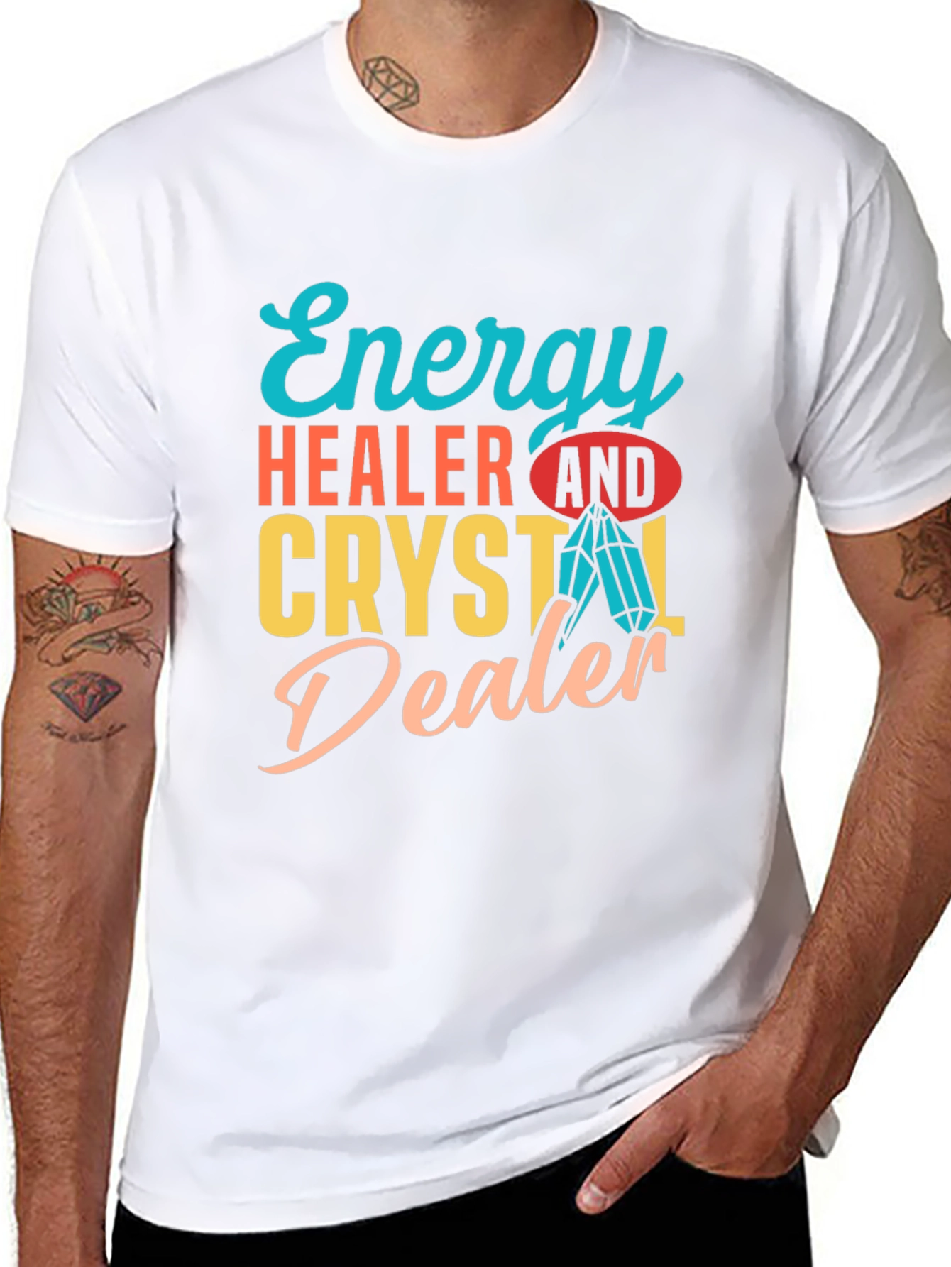 Energy Healer & Crystal Dealer Graphic T-Shirt