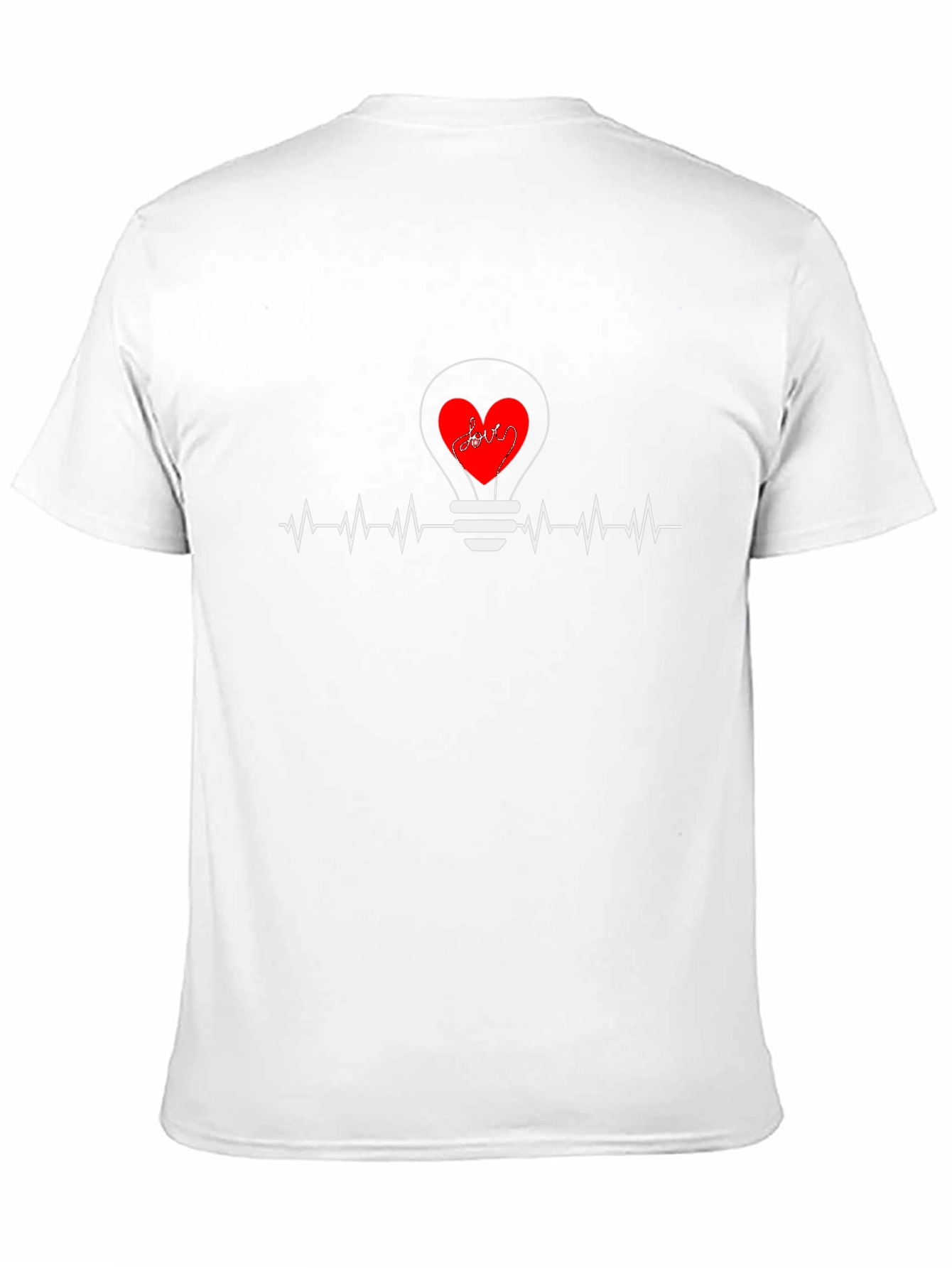 Heartbeat Love Bulb Graphic T-Shirt