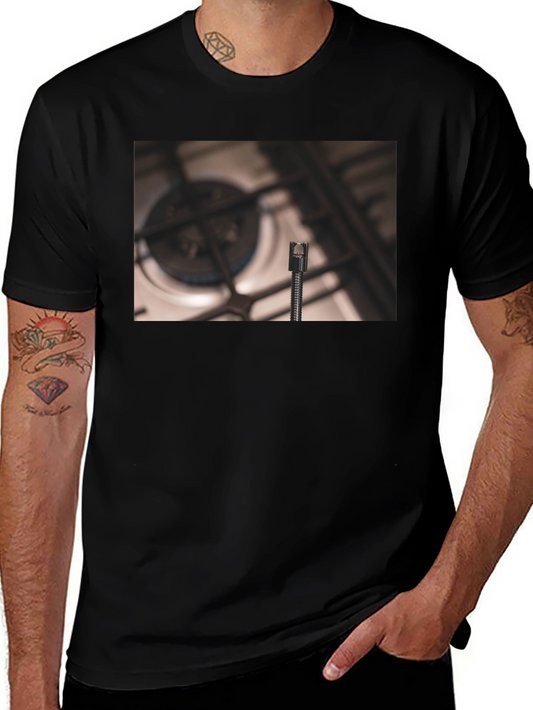Novelty T-Shirt with Kitchen Burner Graphic