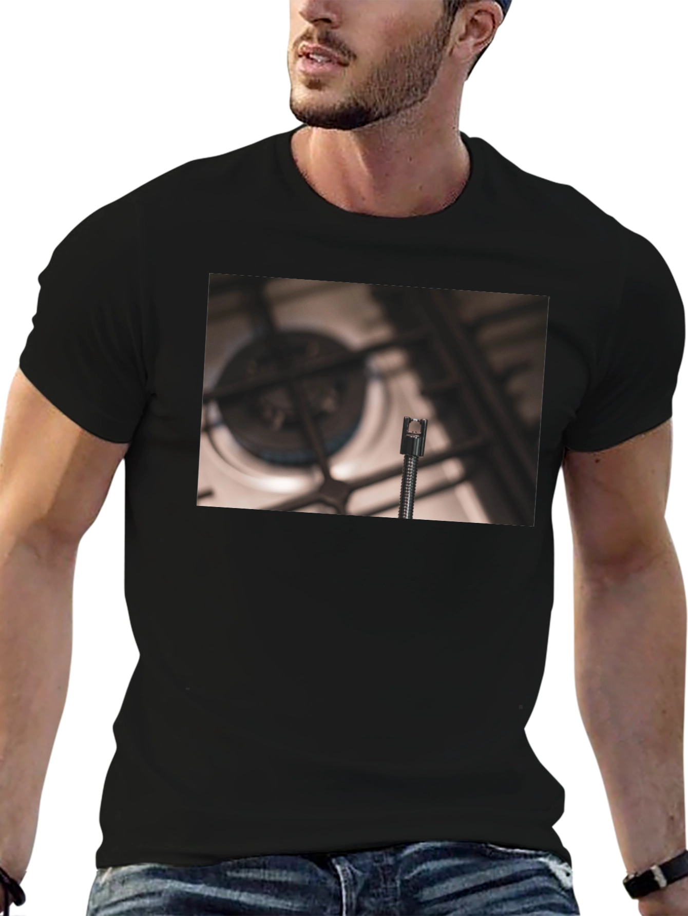 Novelty T-Shirt with Kitchen Burner Graphic