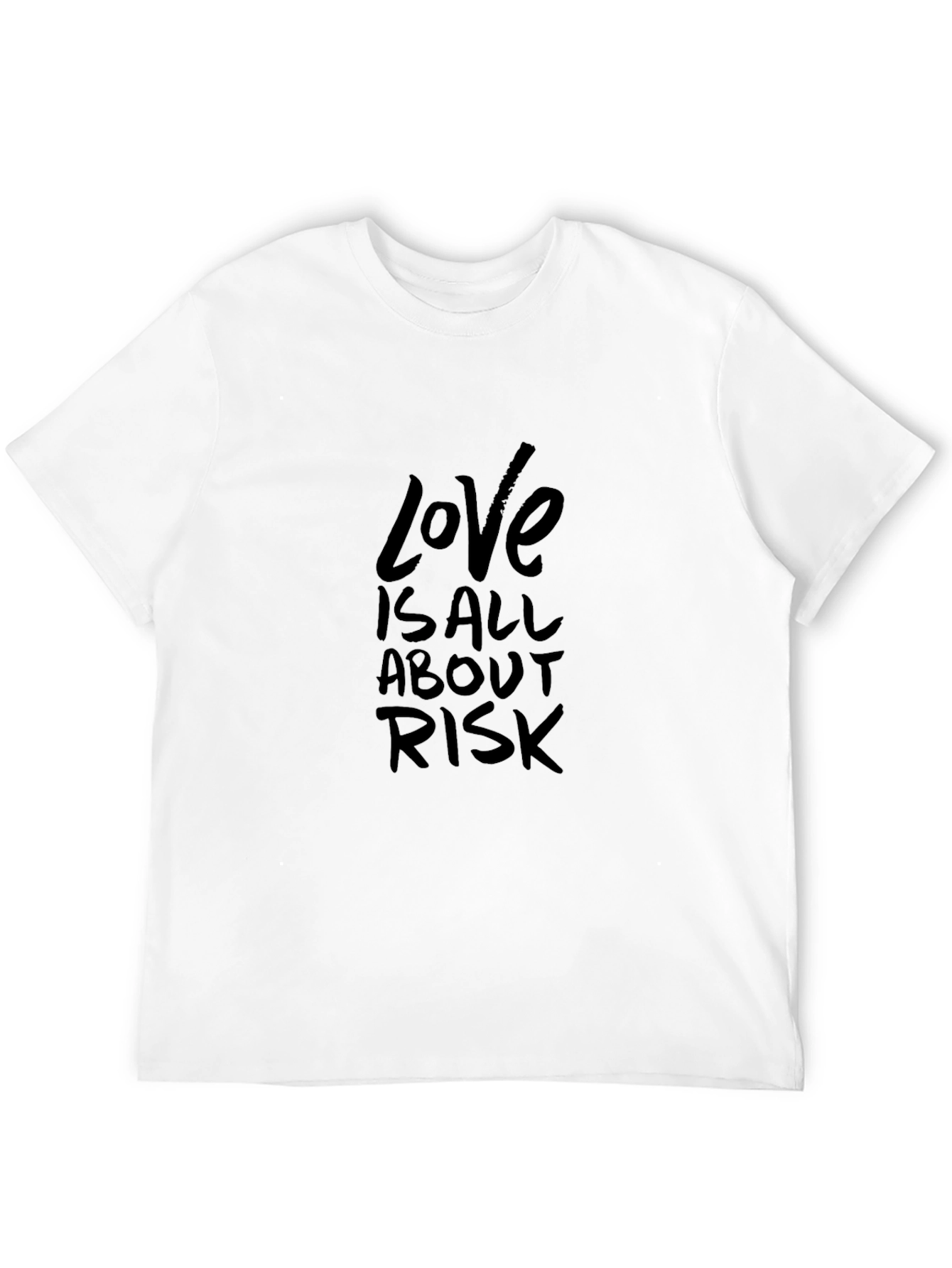 Love is All About Risk Black Graphic Tee