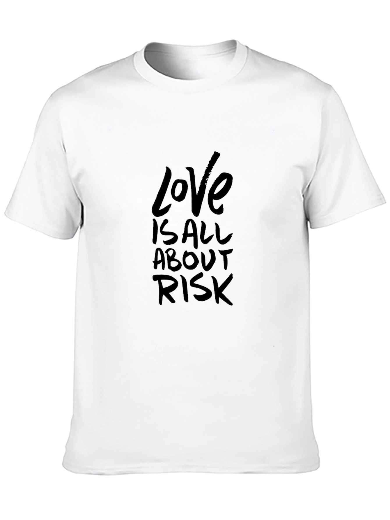 Love is All About Risk Black Graphic Tee