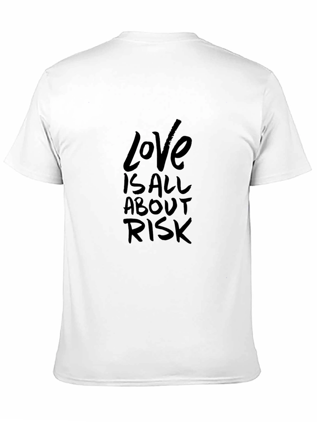 Love is All About Risk Black Graphic Tee