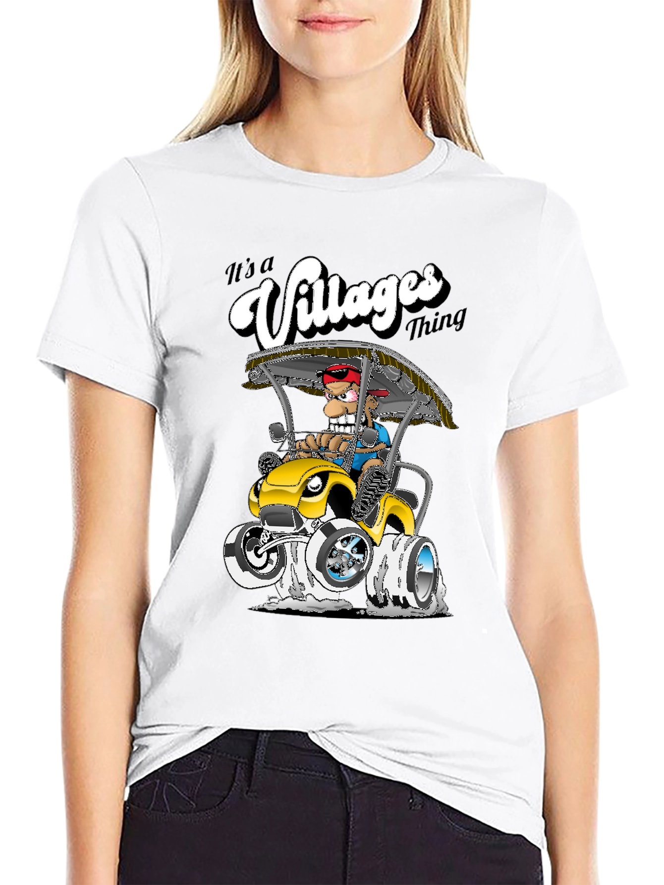 The Villages Thing T-Shirt - Cartoon Golf Cart