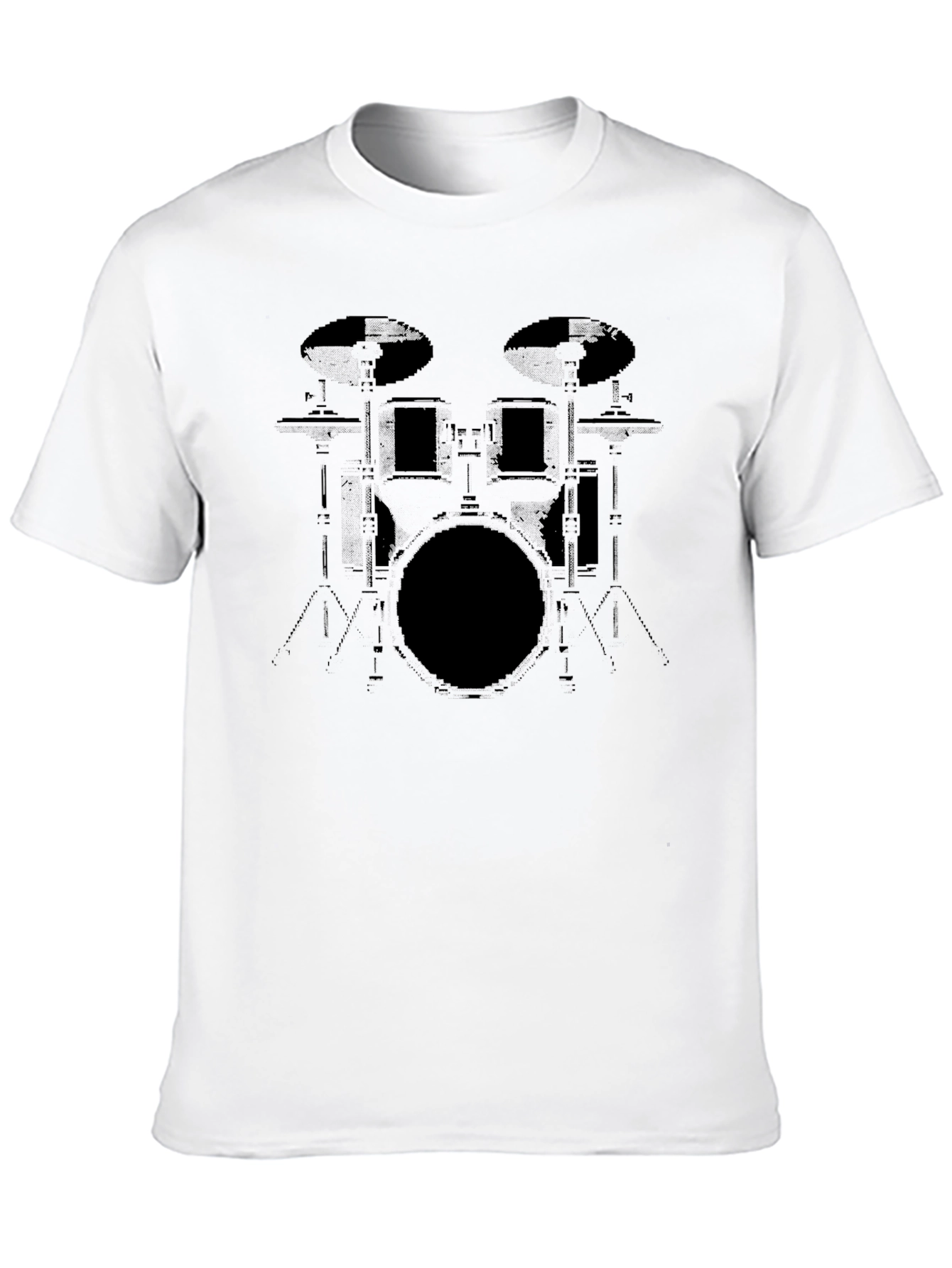 Drum Kit Graphic Tee - Musicians Black T-Shirt