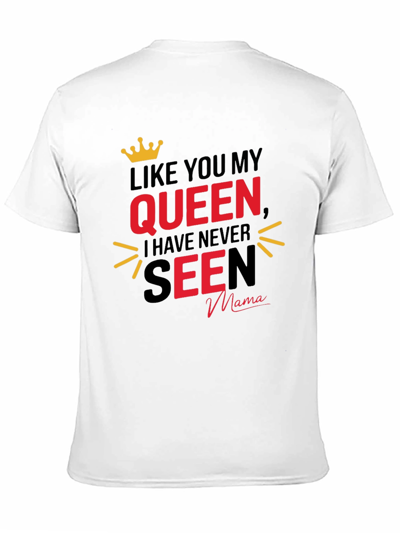 Queen Mama Graphic Tee - Black Crew Neck