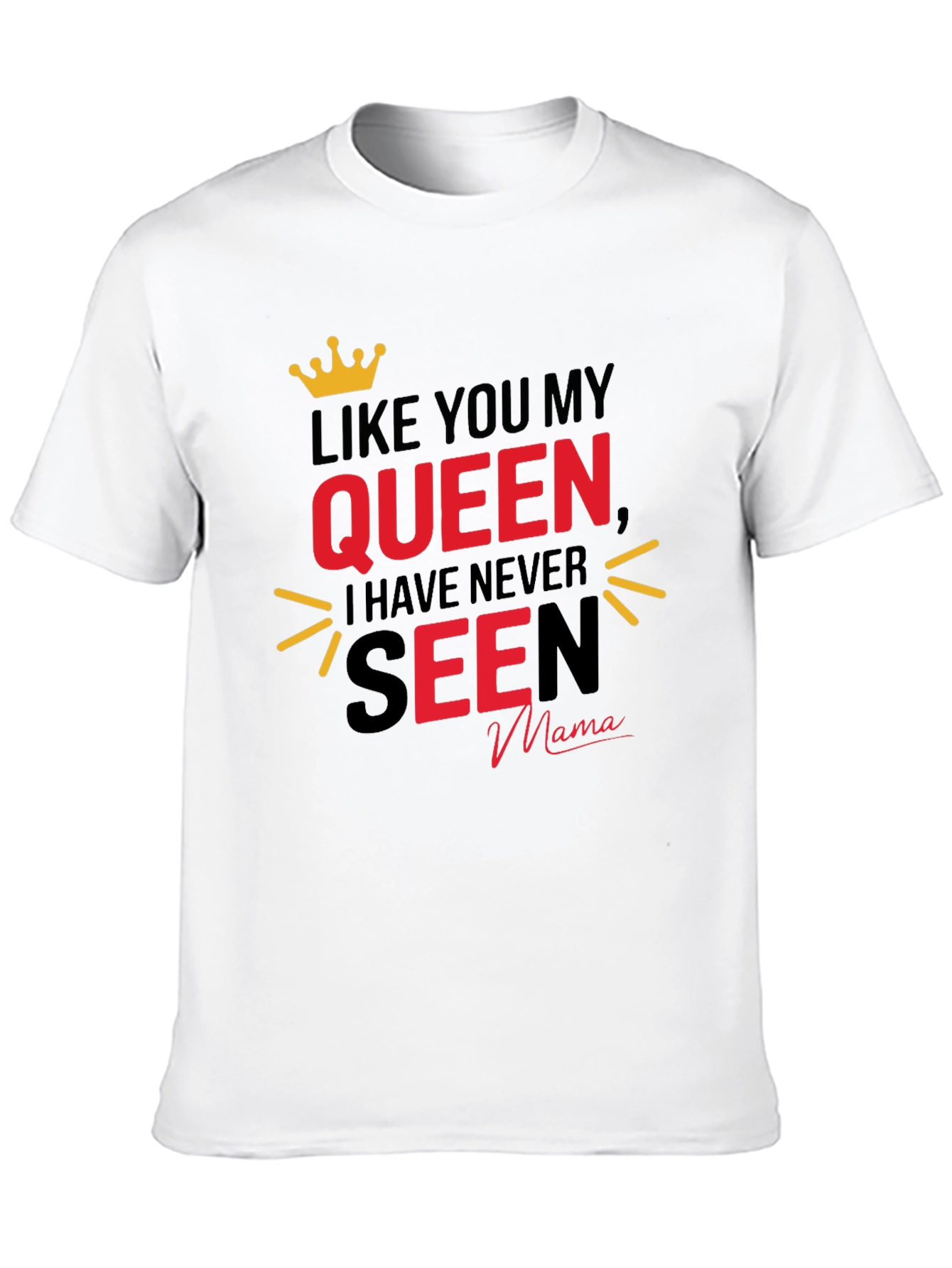 Queen Mama Graphic Tee - Black Crew Neck