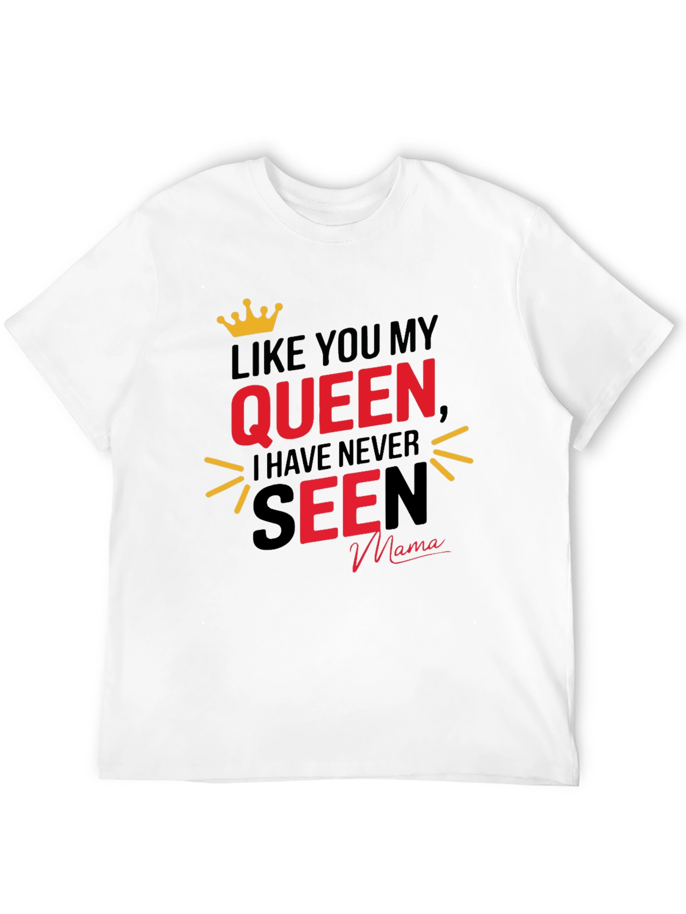 Queen Mama Graphic Tee - Black Crew Neck