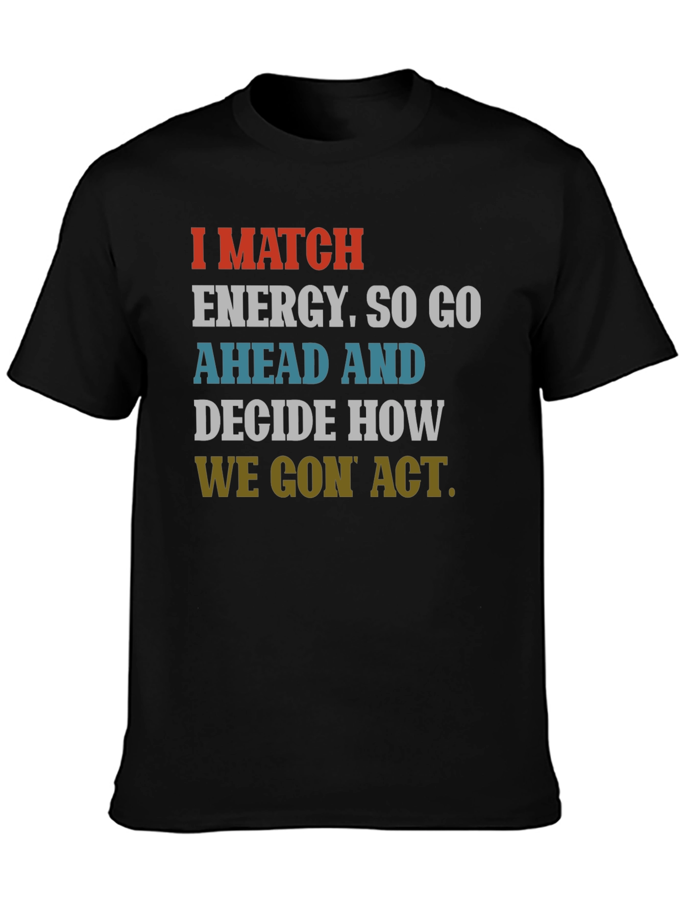 Match Energy Graphic T-Shirt - Black