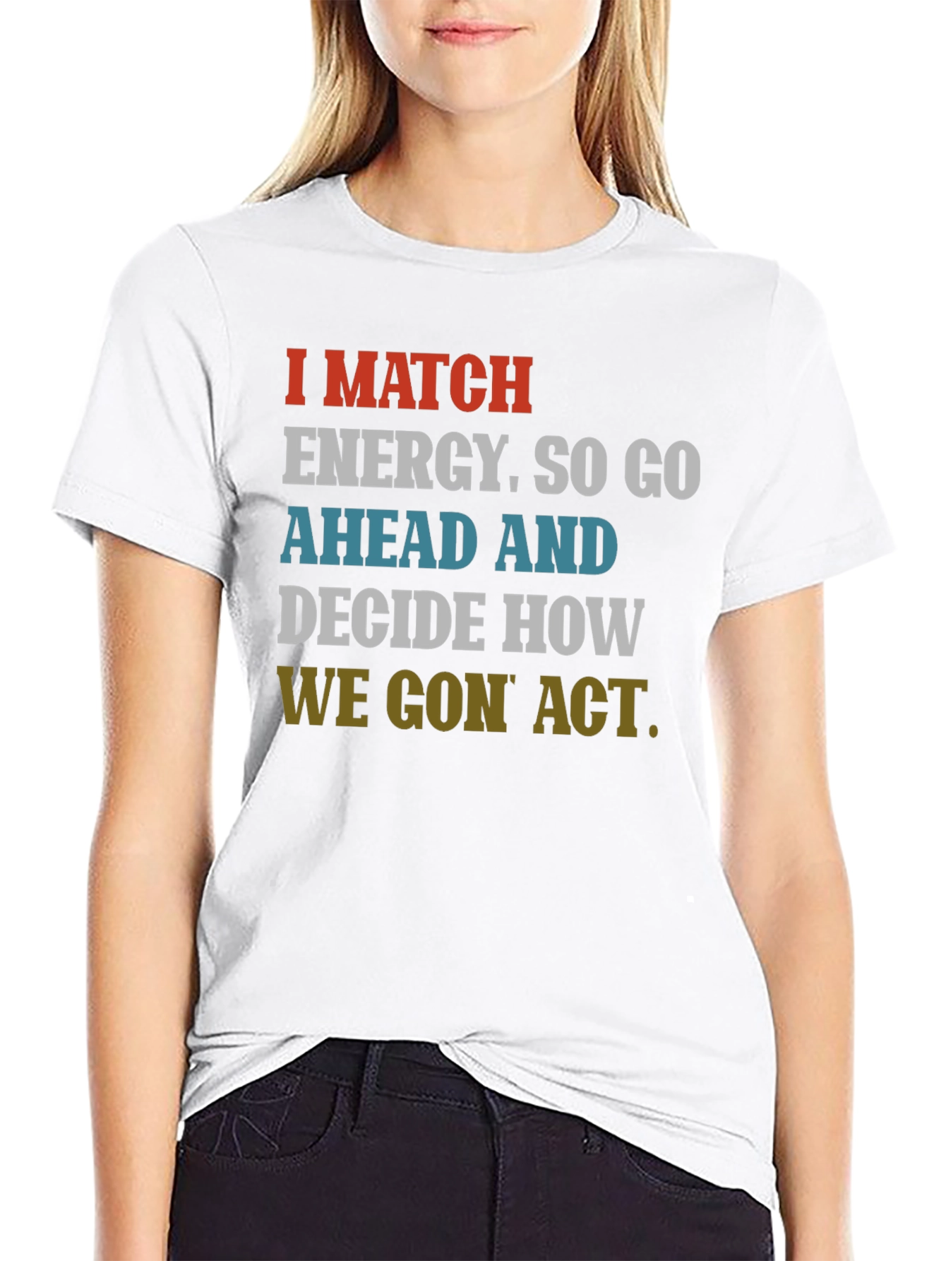Match Energy Graphic T-Shirt - Black