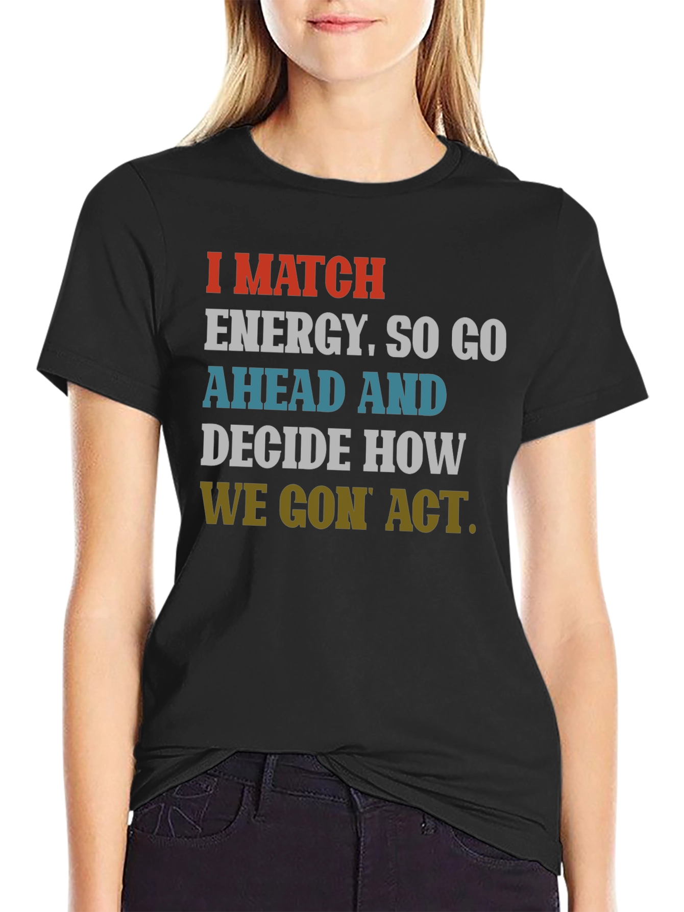 Match Energy Graphic T-Shirt - Black